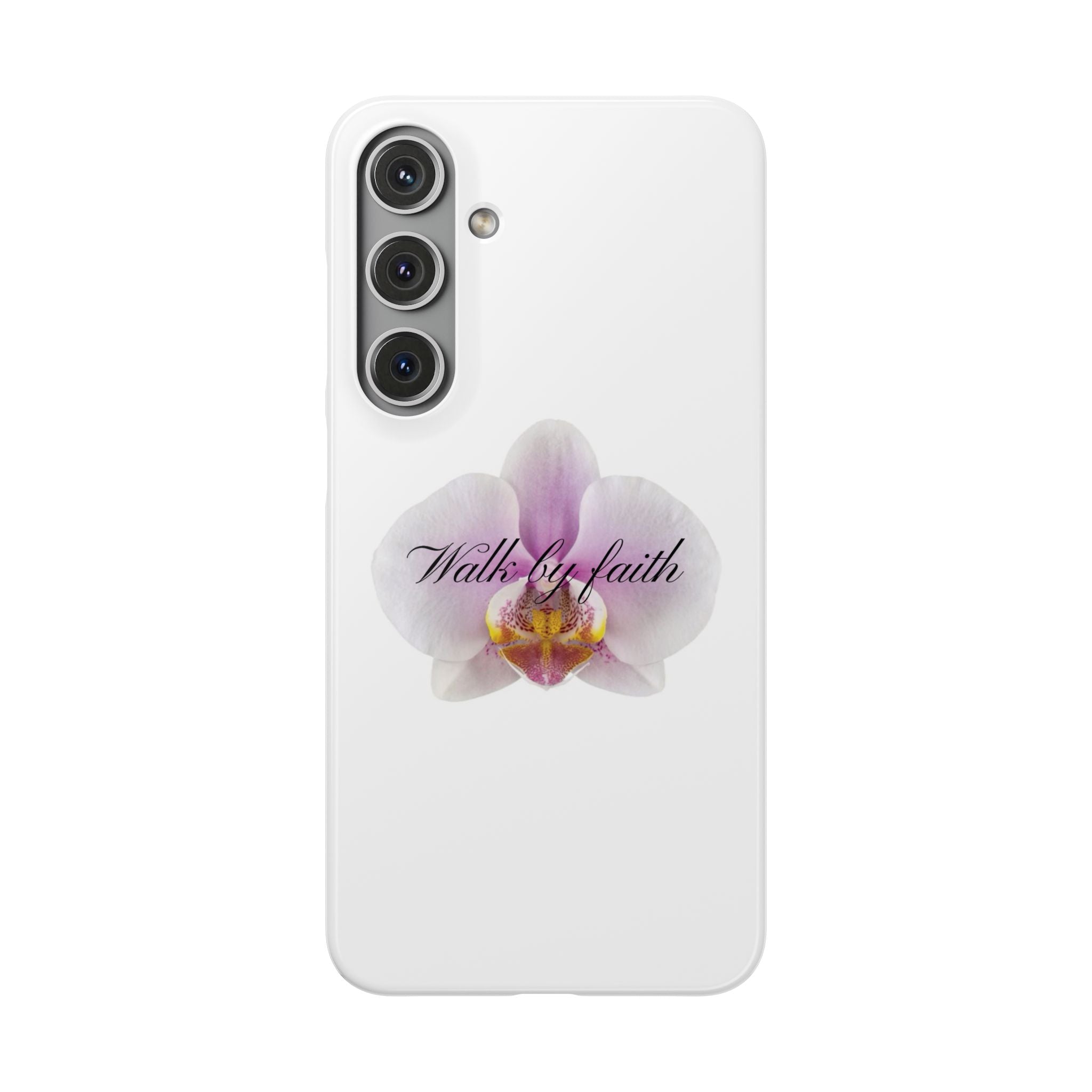 Walk by faith - Orchid phone case