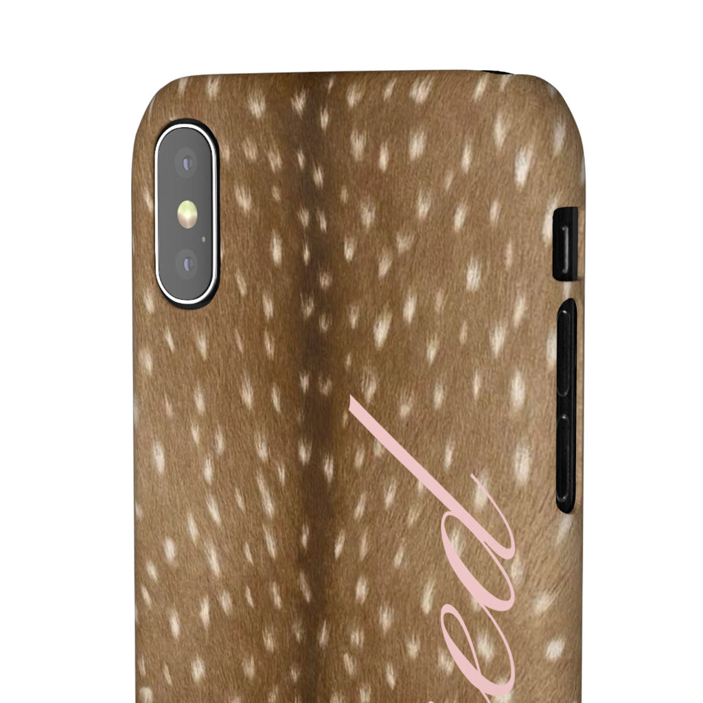 Blessed - Brown Spotted Deer Fur Phone case