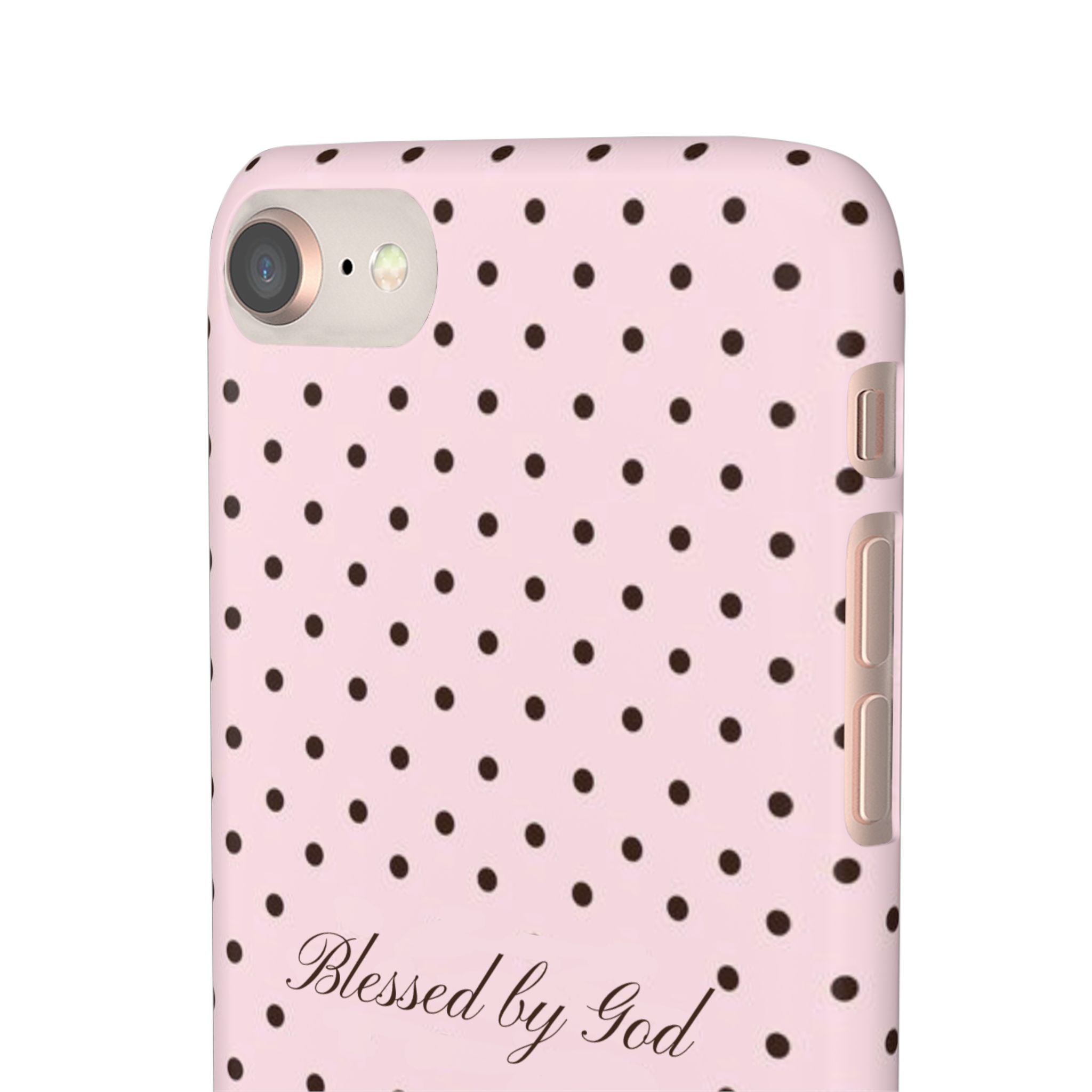 Blessed by God - Pink polka dot case