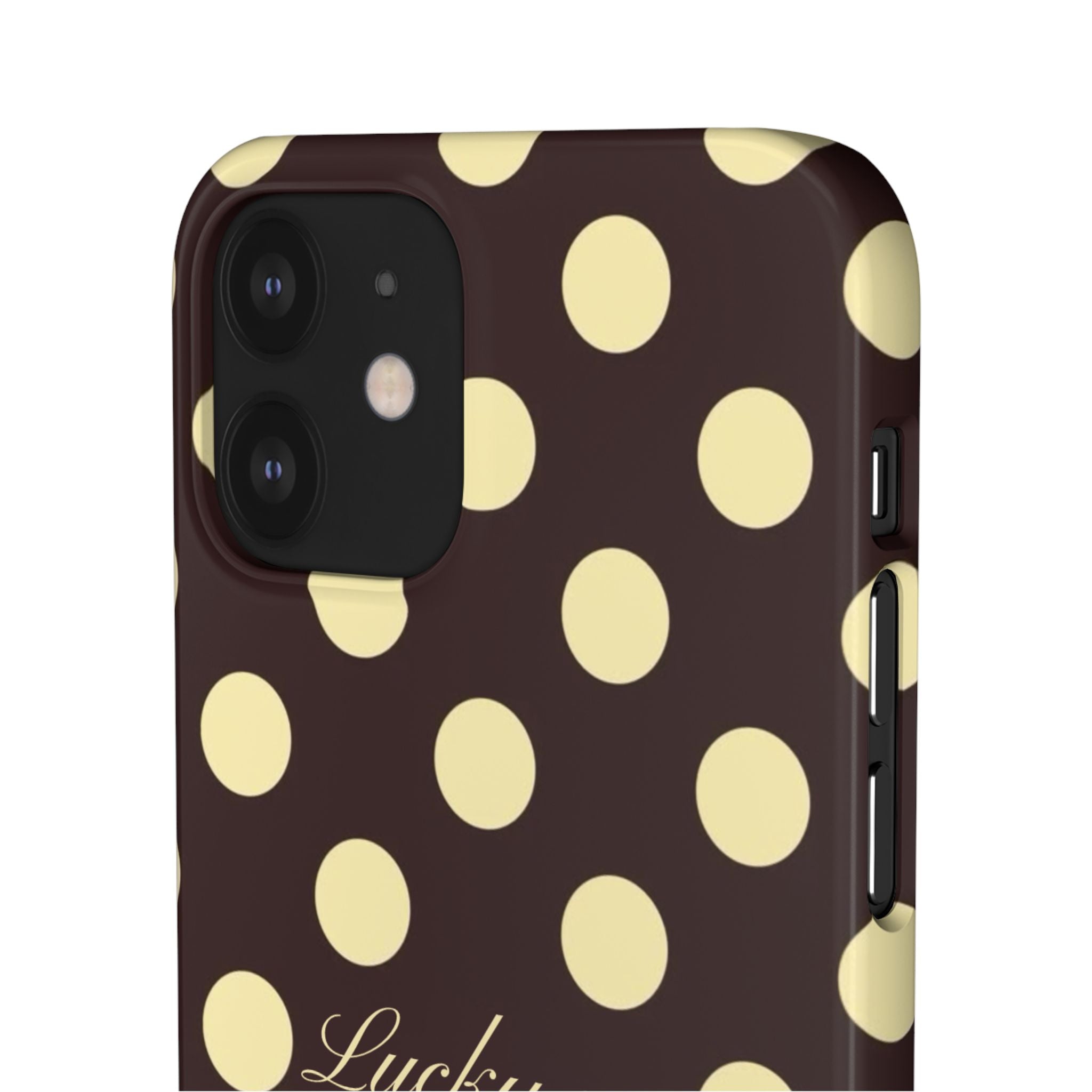Lucky me - pastel yellow polka dot case