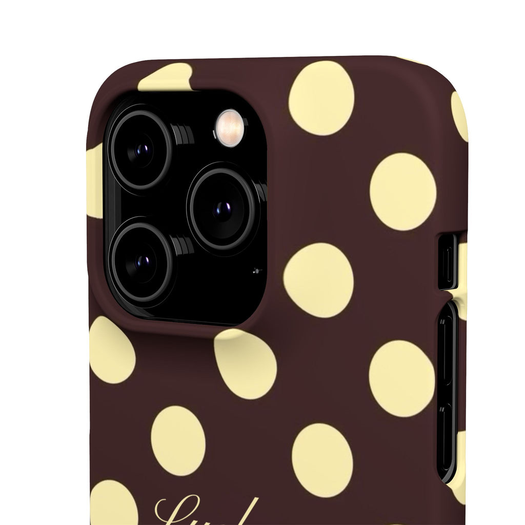 Lucky me - pastel yellow polka dot case
