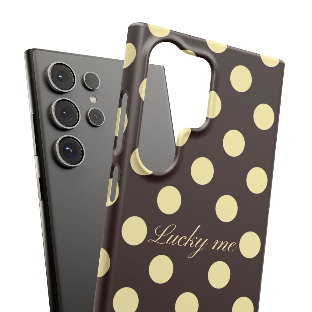 Lucky me - pastel yellow polka dot case