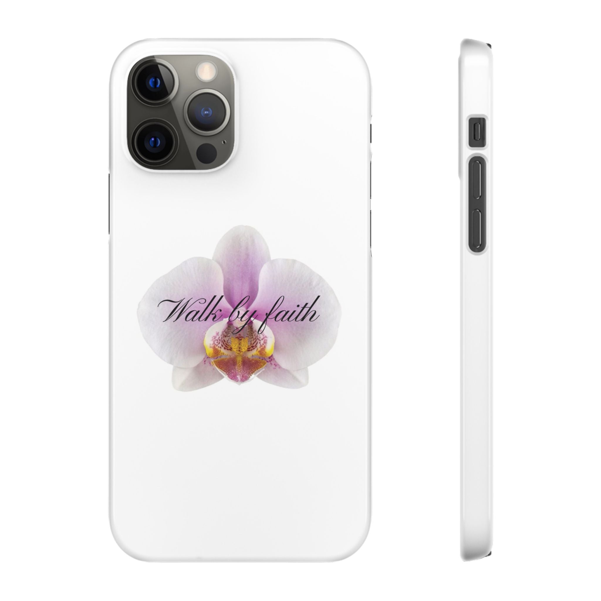 Walk by faith - Orchid phone case