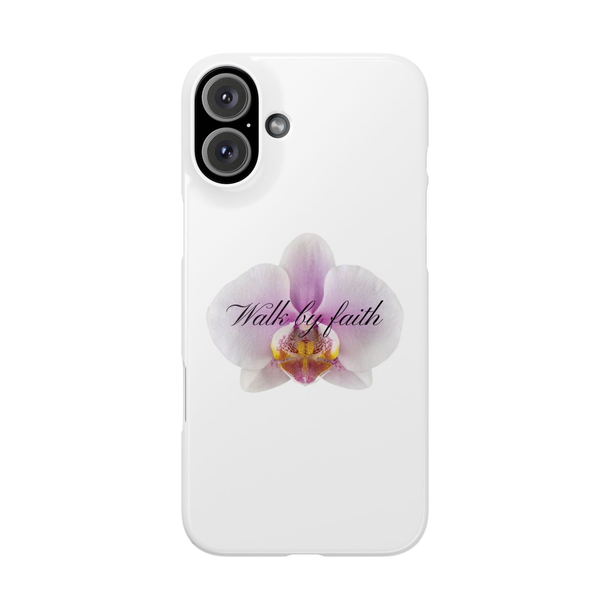 Walk by faith - Orchid phone case