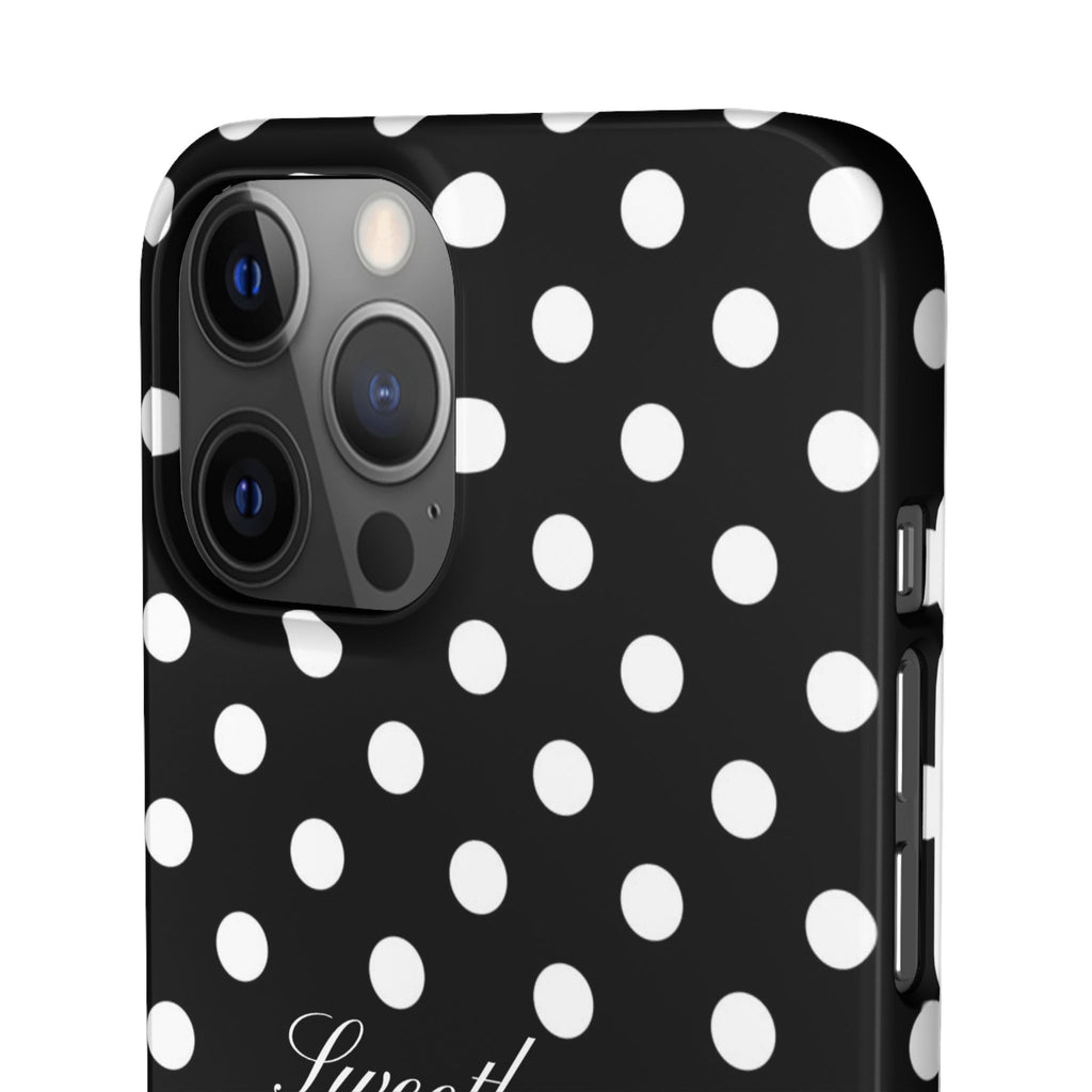 "Sweetheart" - white polka dot case