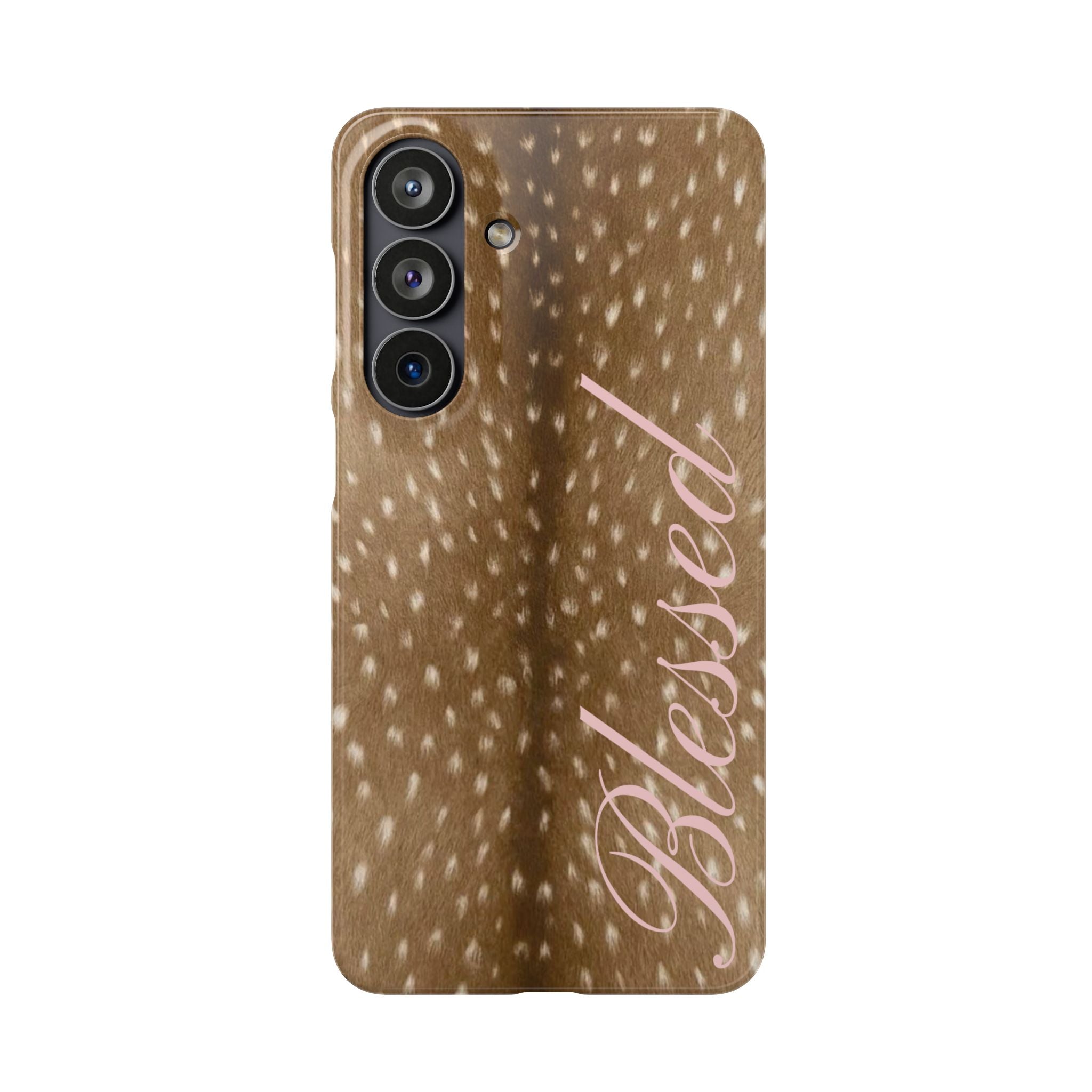 Blessed - Brown Spotted Deer Fur Phone case