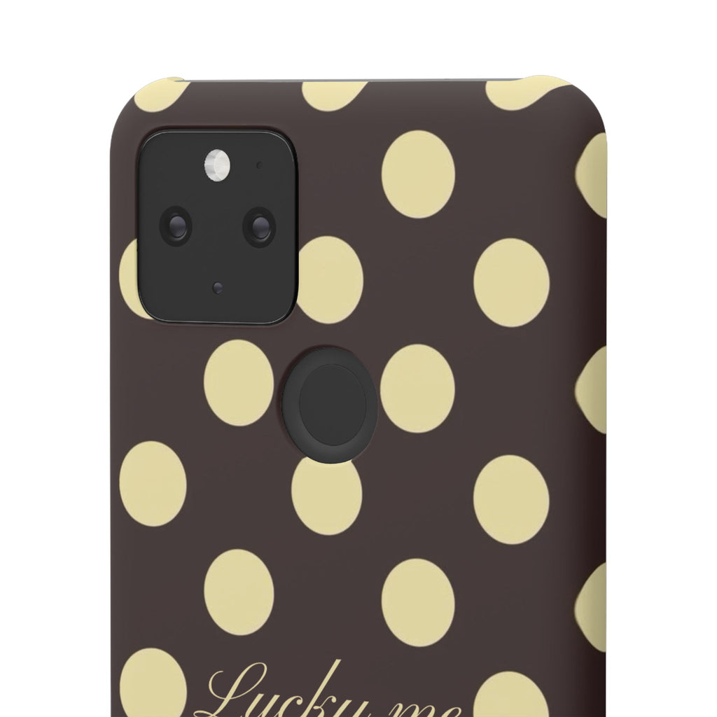 Lucky me - pastel yellow polka dot case
