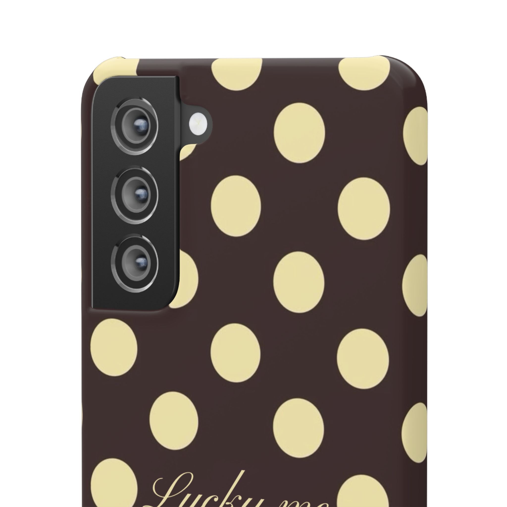 Lucky me - pastel yellow polka dot case