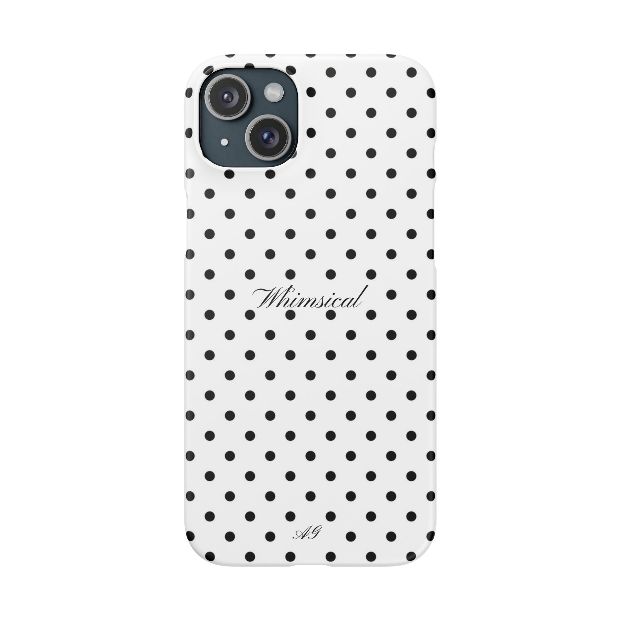 Whimsical - Black polka dot case
