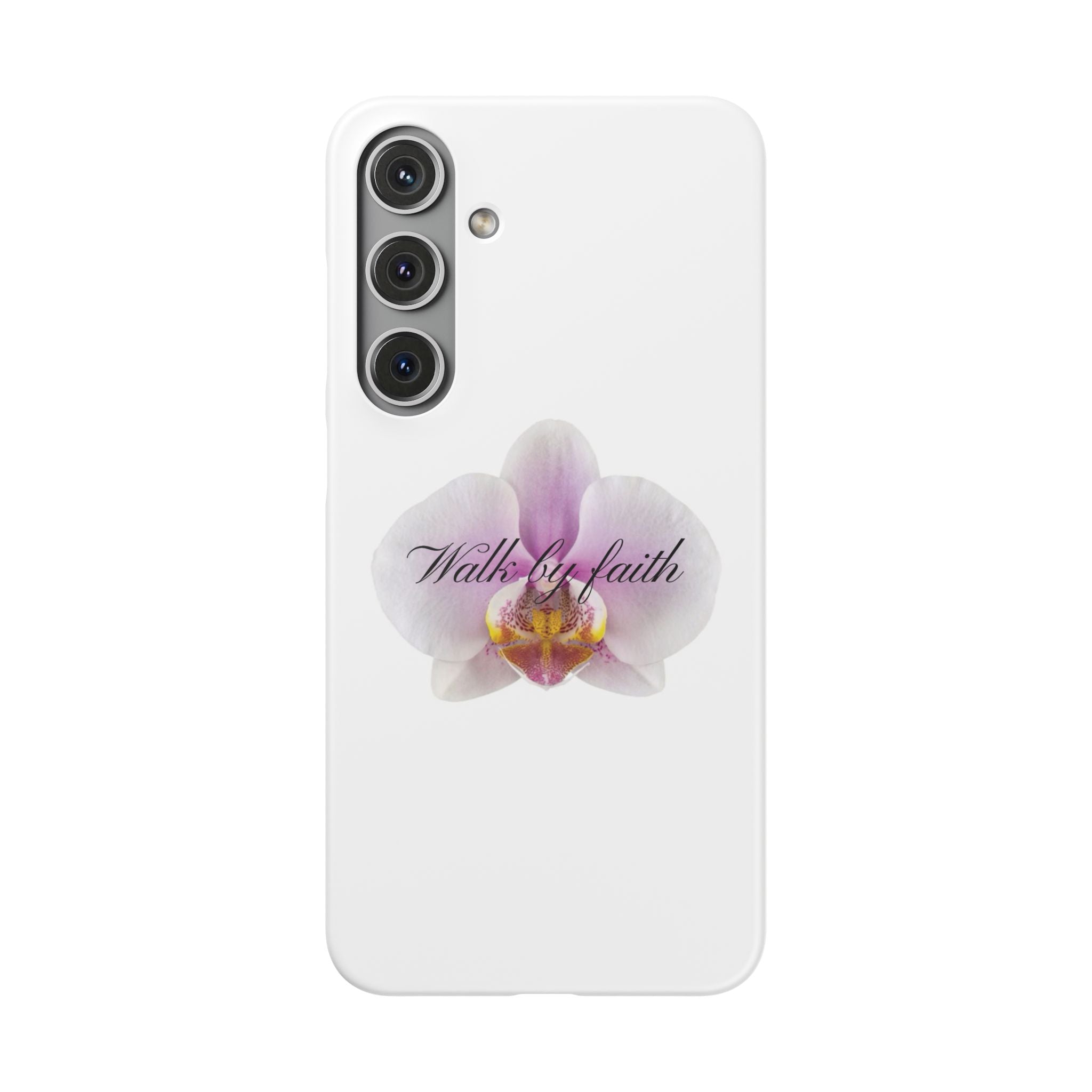 Walk by faith - Orchid phone case