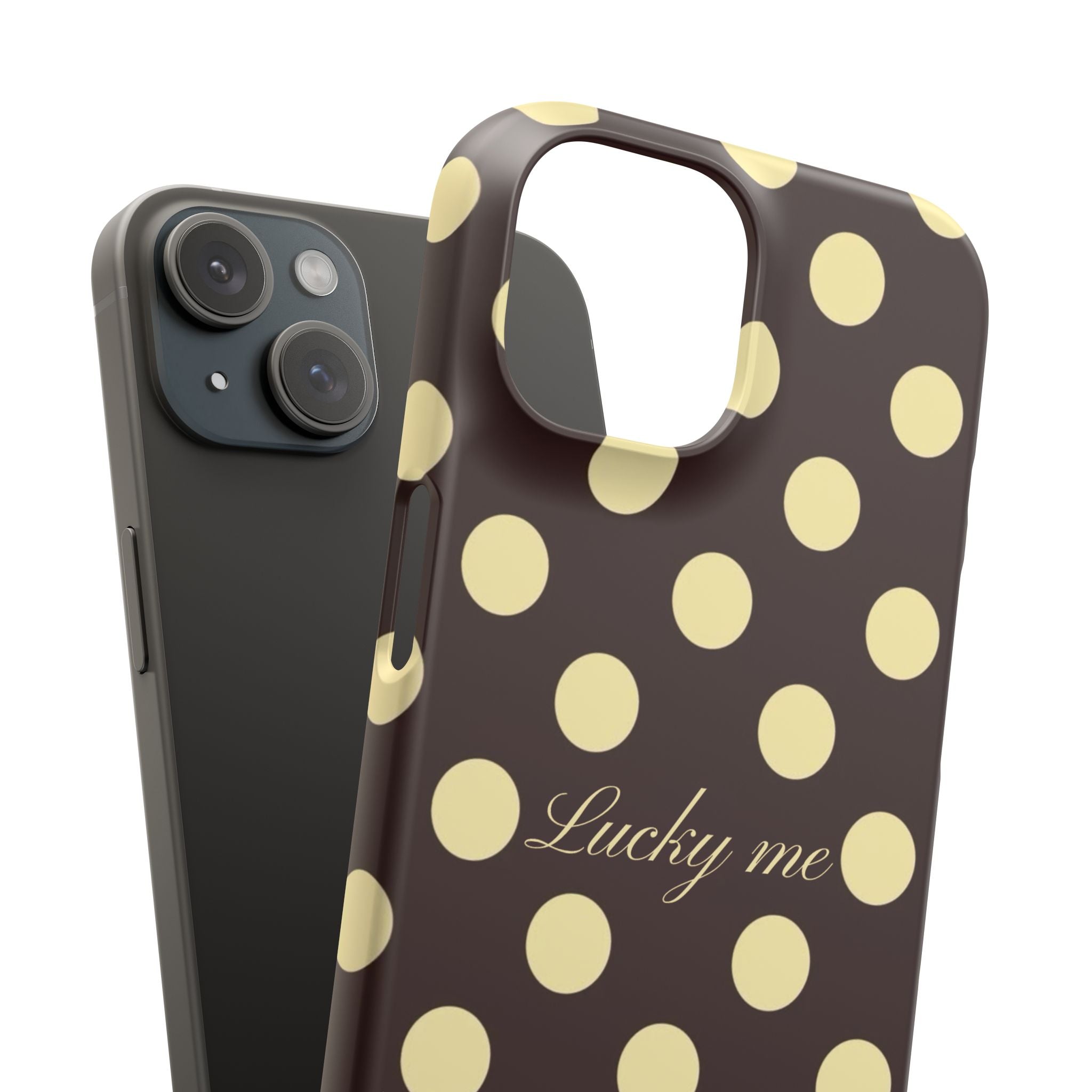 Lucky me - pastel yellow polka dot case