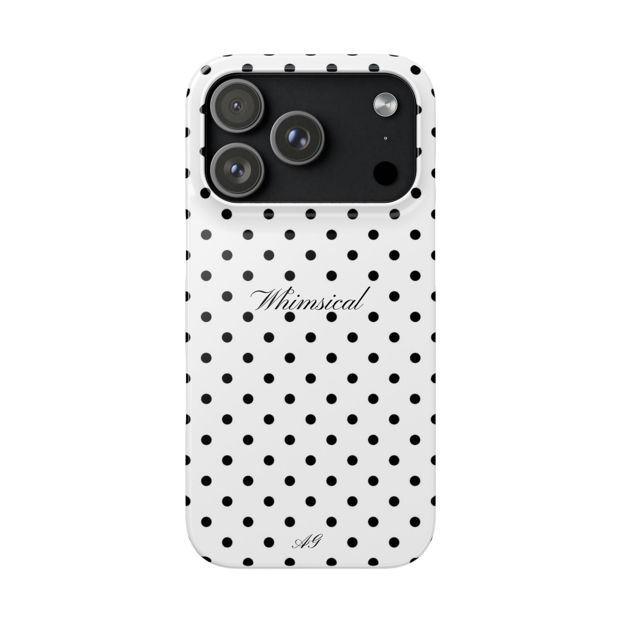 Whimsical - Black polka dot case