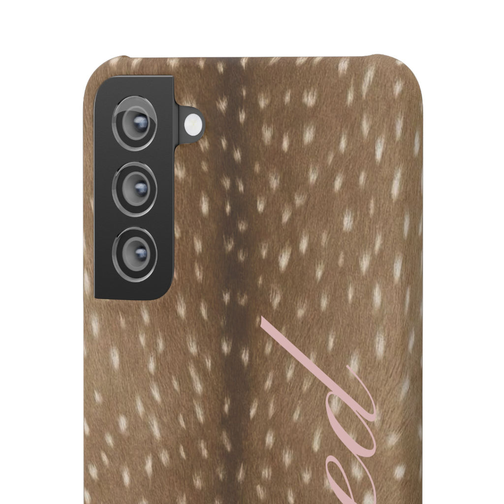 Blessed - Brown Spotted Deer Fur Phone case