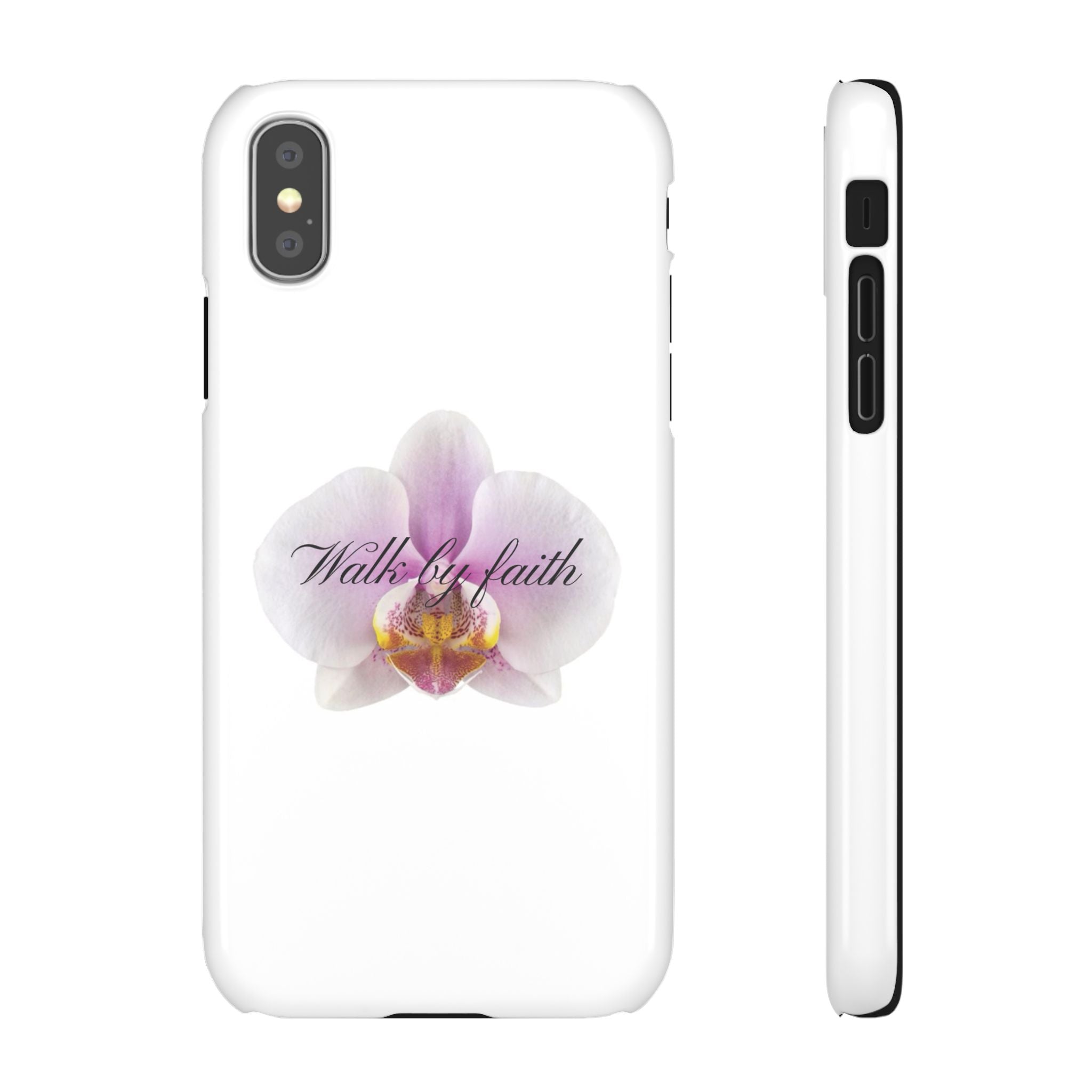 Walk by faith - Orchid phone case