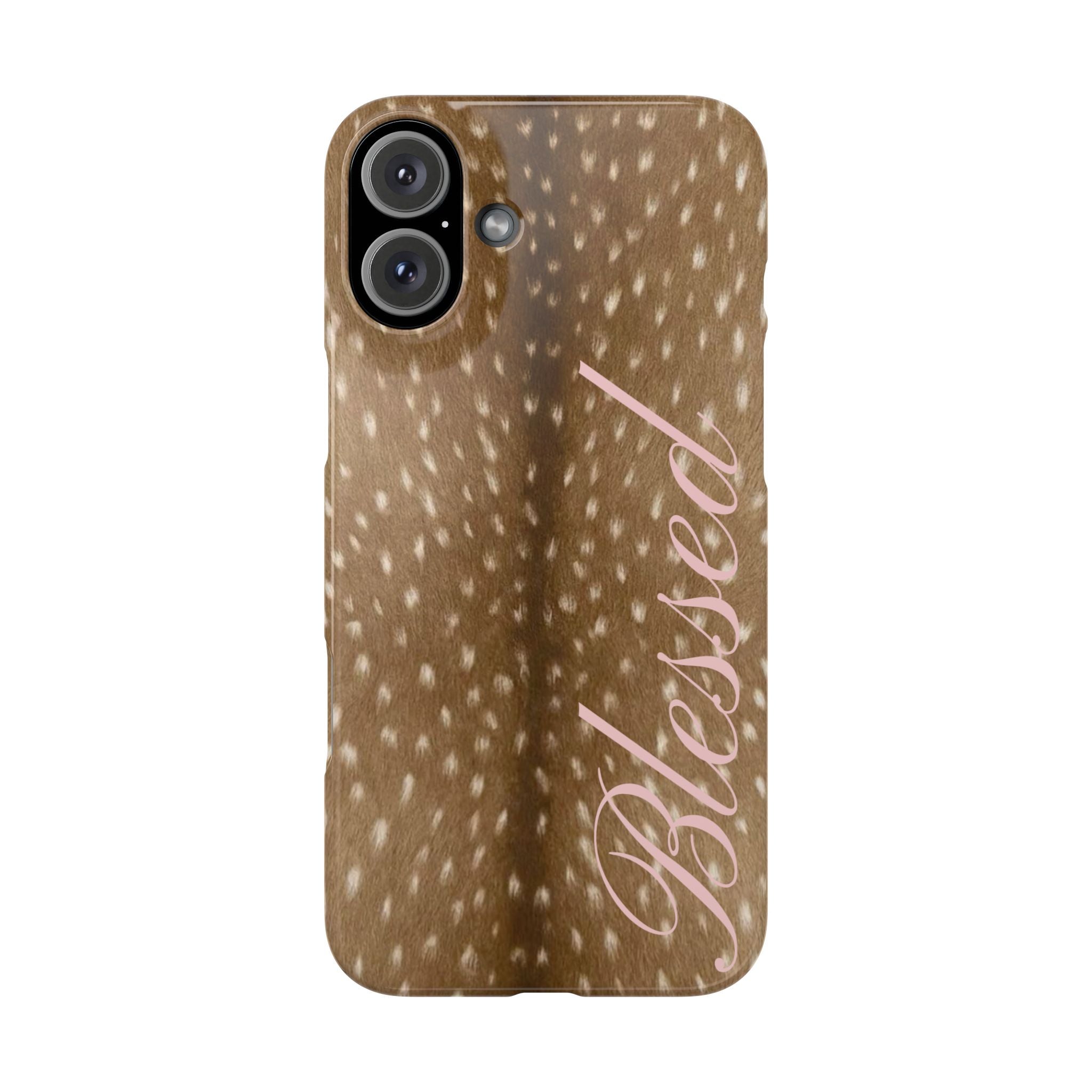 Blessed - Brown Spotted Deer Fur Phone case