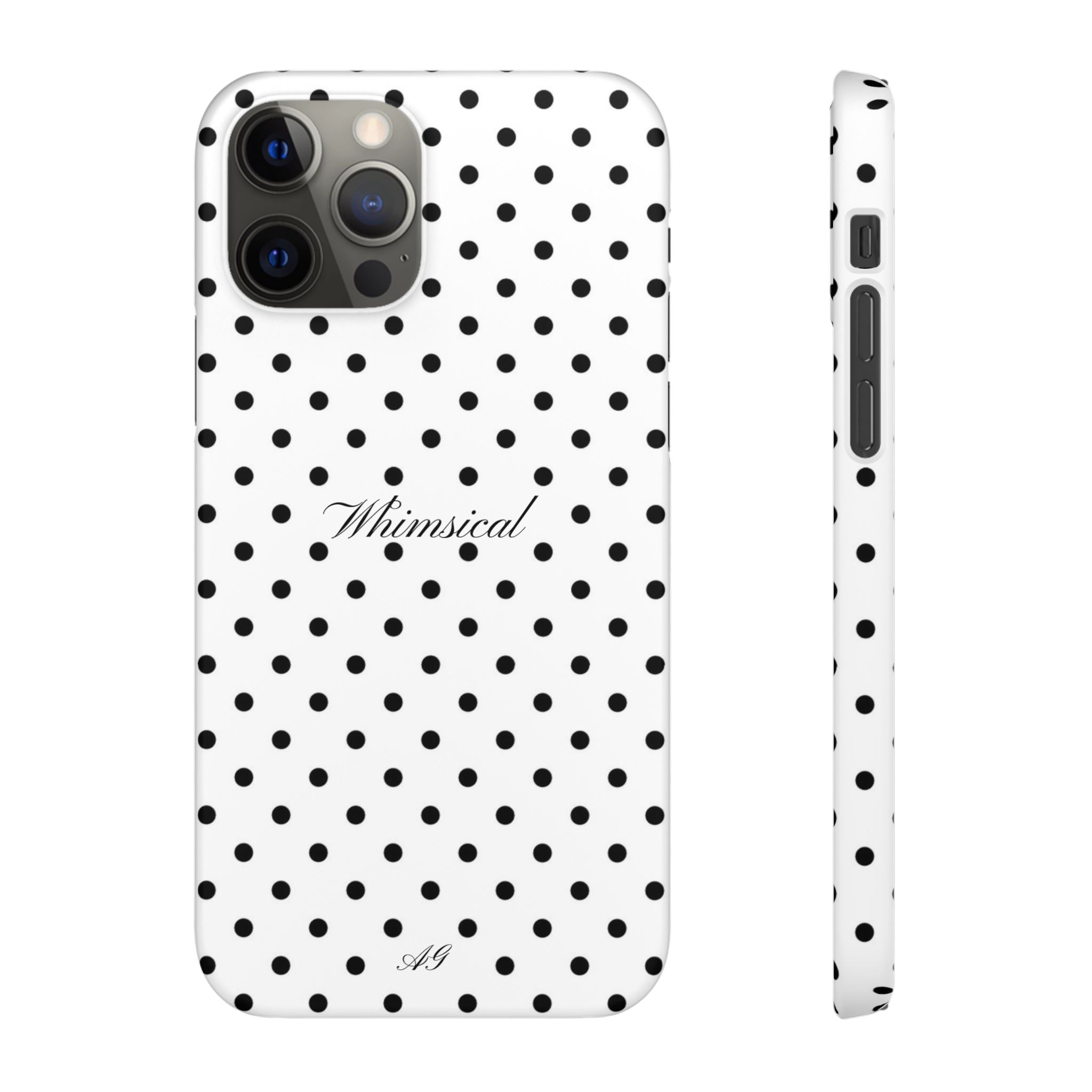 Whimsical - Black polka dot case
