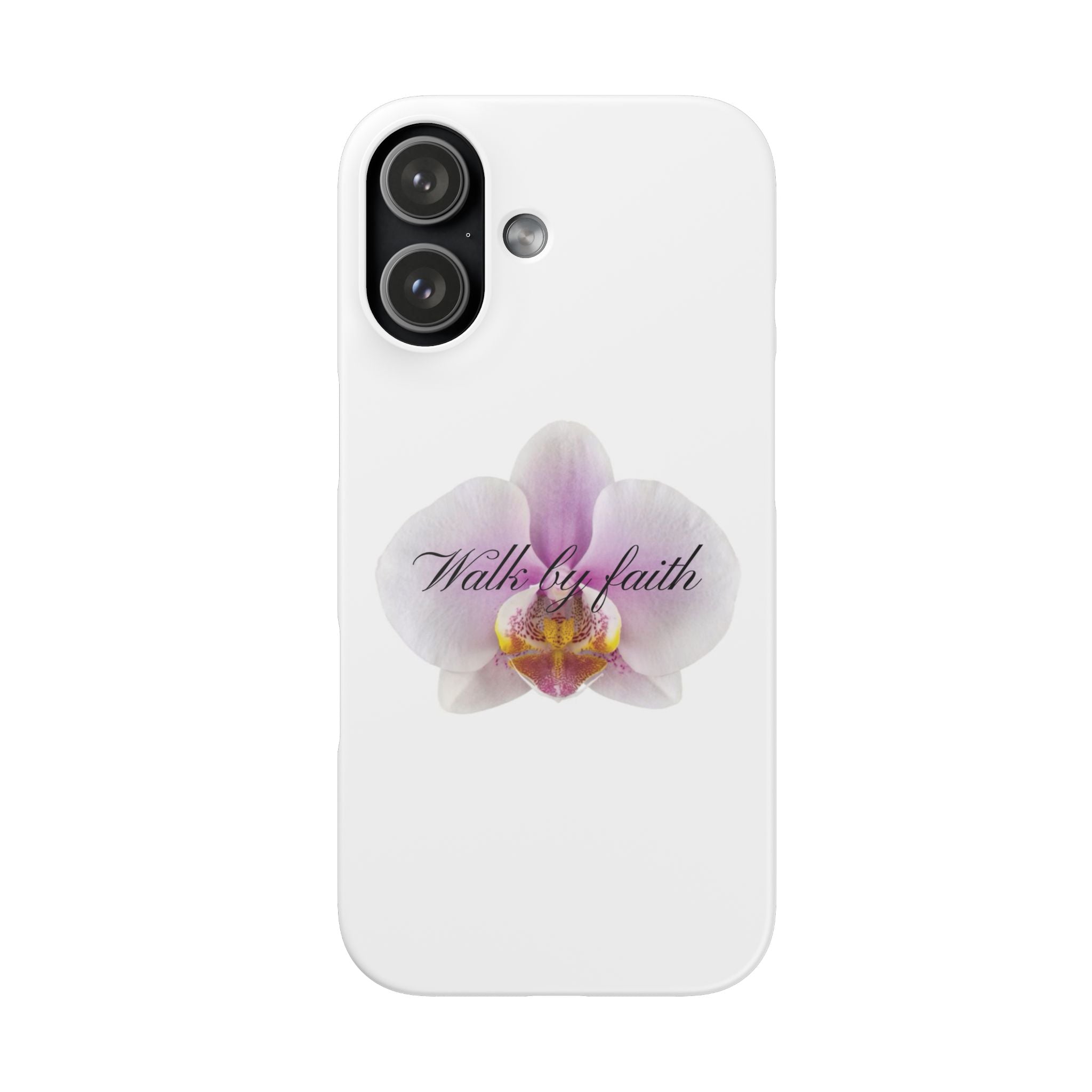 Walk by faith - Orchid phone case