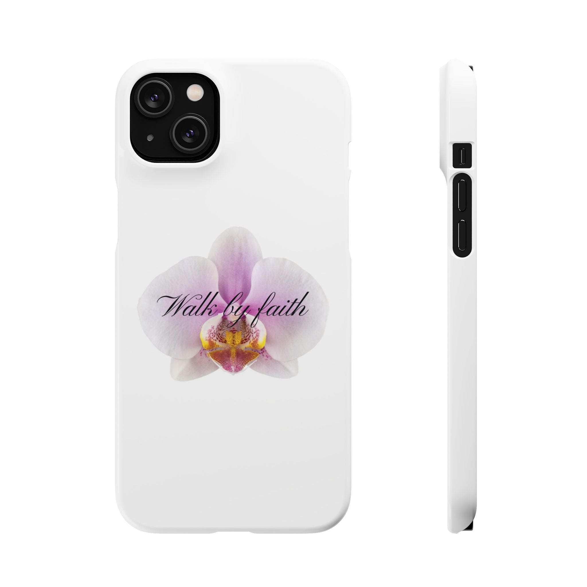 Walk by faith - Orchid phone case