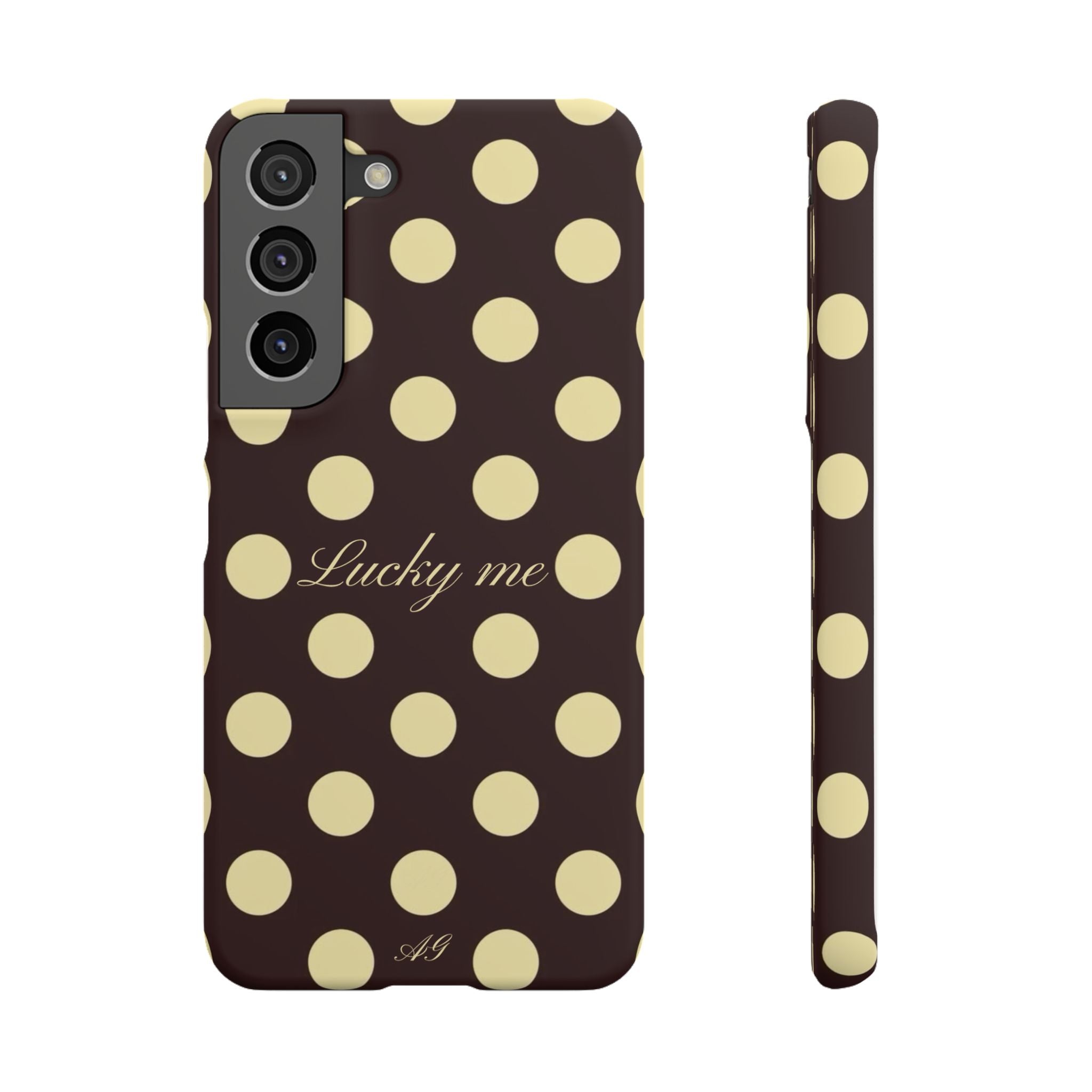 Lucky me - pastel yellow polka dot case
