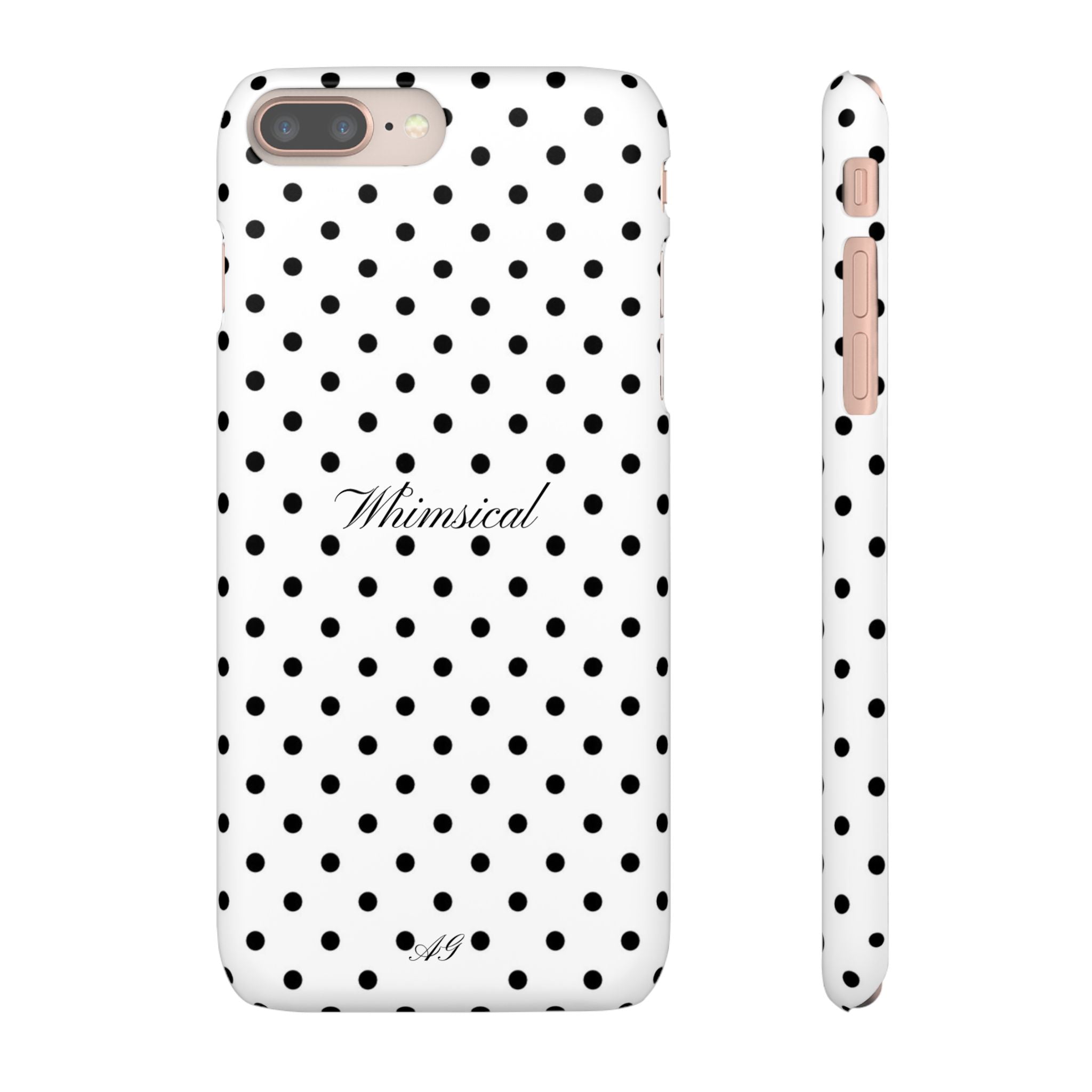 Whimsical - Black polka dot case