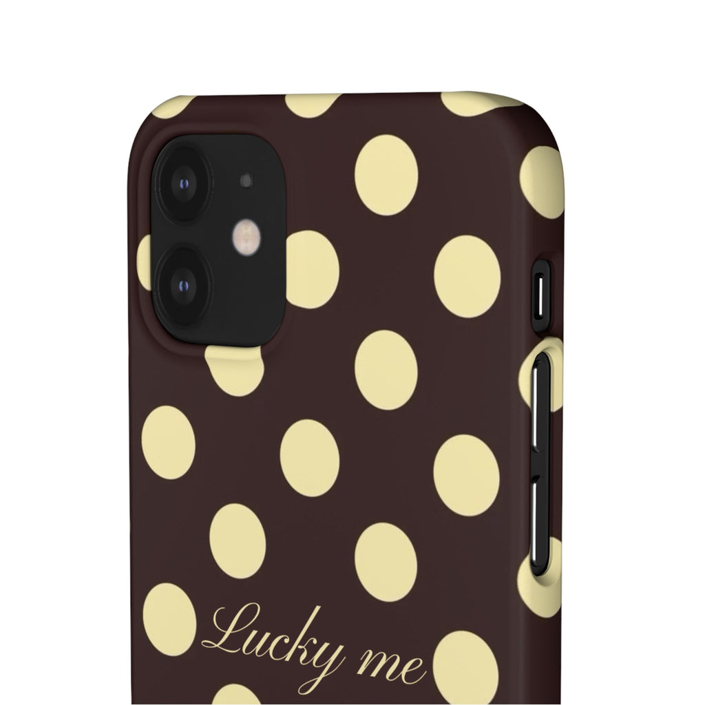 Lucky me - pastel yellow polka dot case
