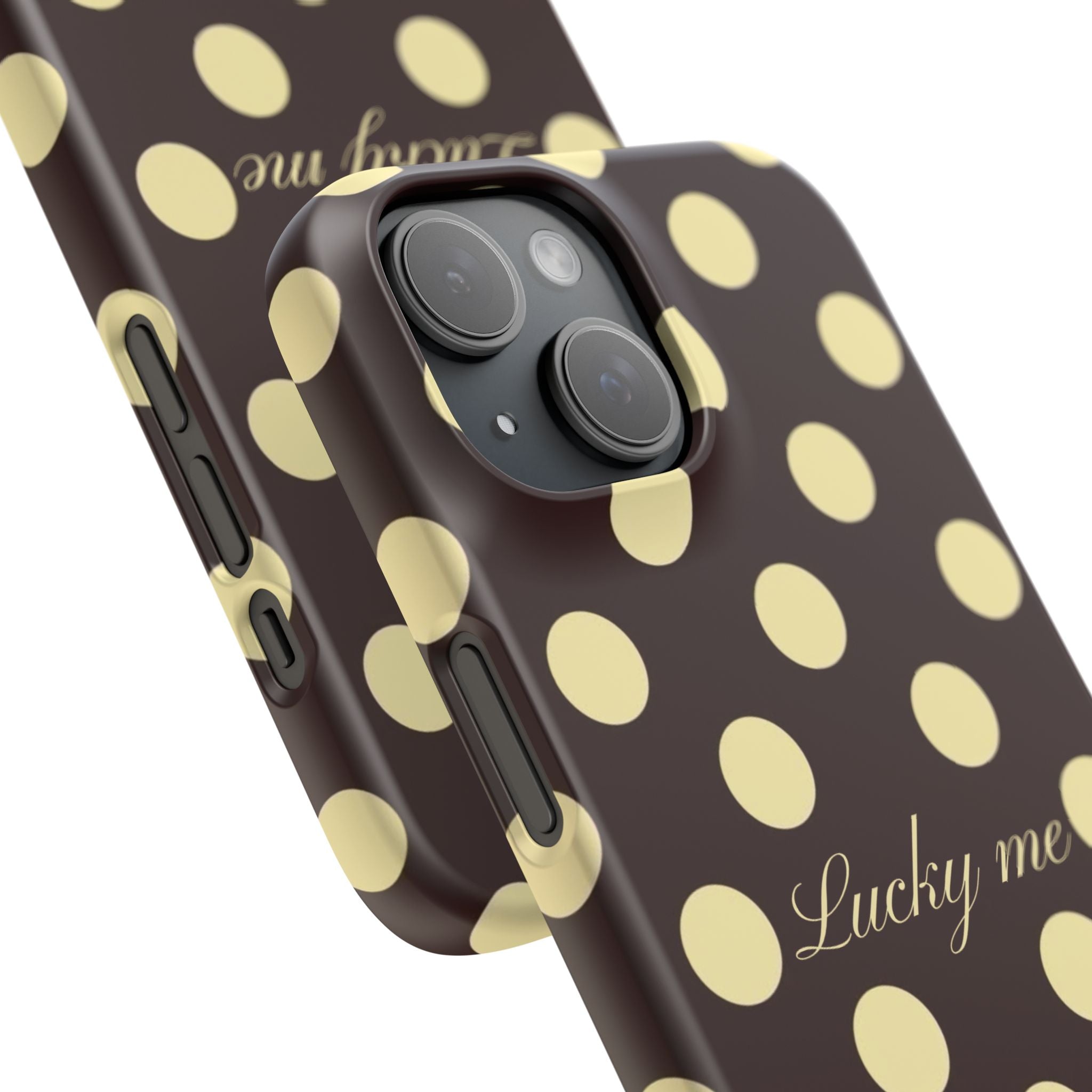 Lucky me - pastel yellow polka dot case