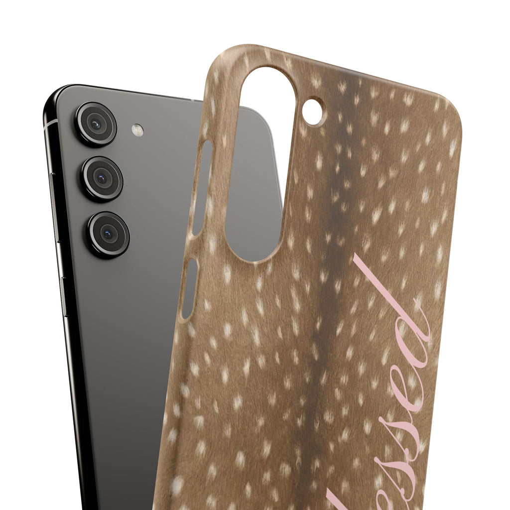 Blessed - Brown Spotted Deer Fur Phone case