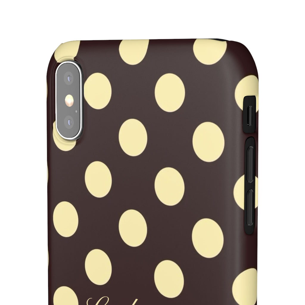 Lucky me - pastel yellow polka dot case