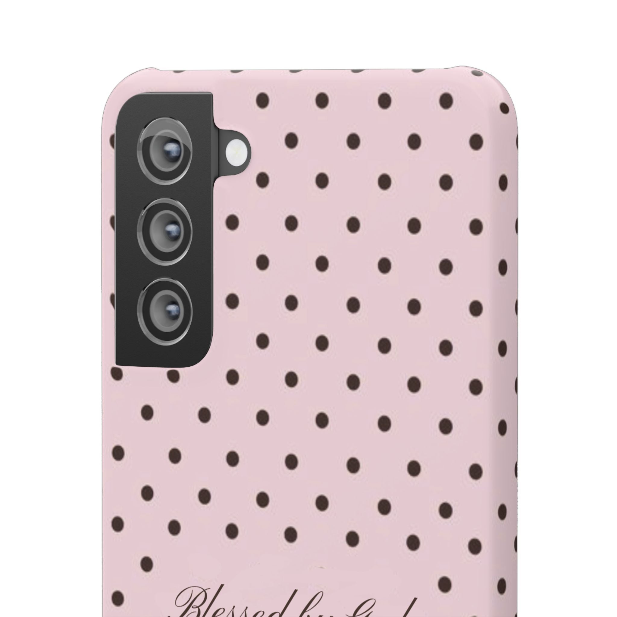Blessed by God - Pink polka dot case