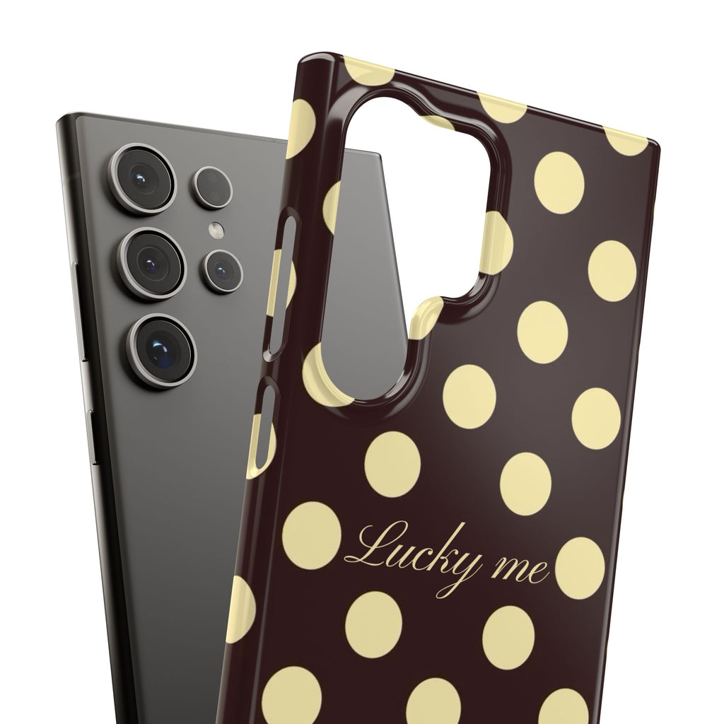Lucky me - pastel yellow polka dot case