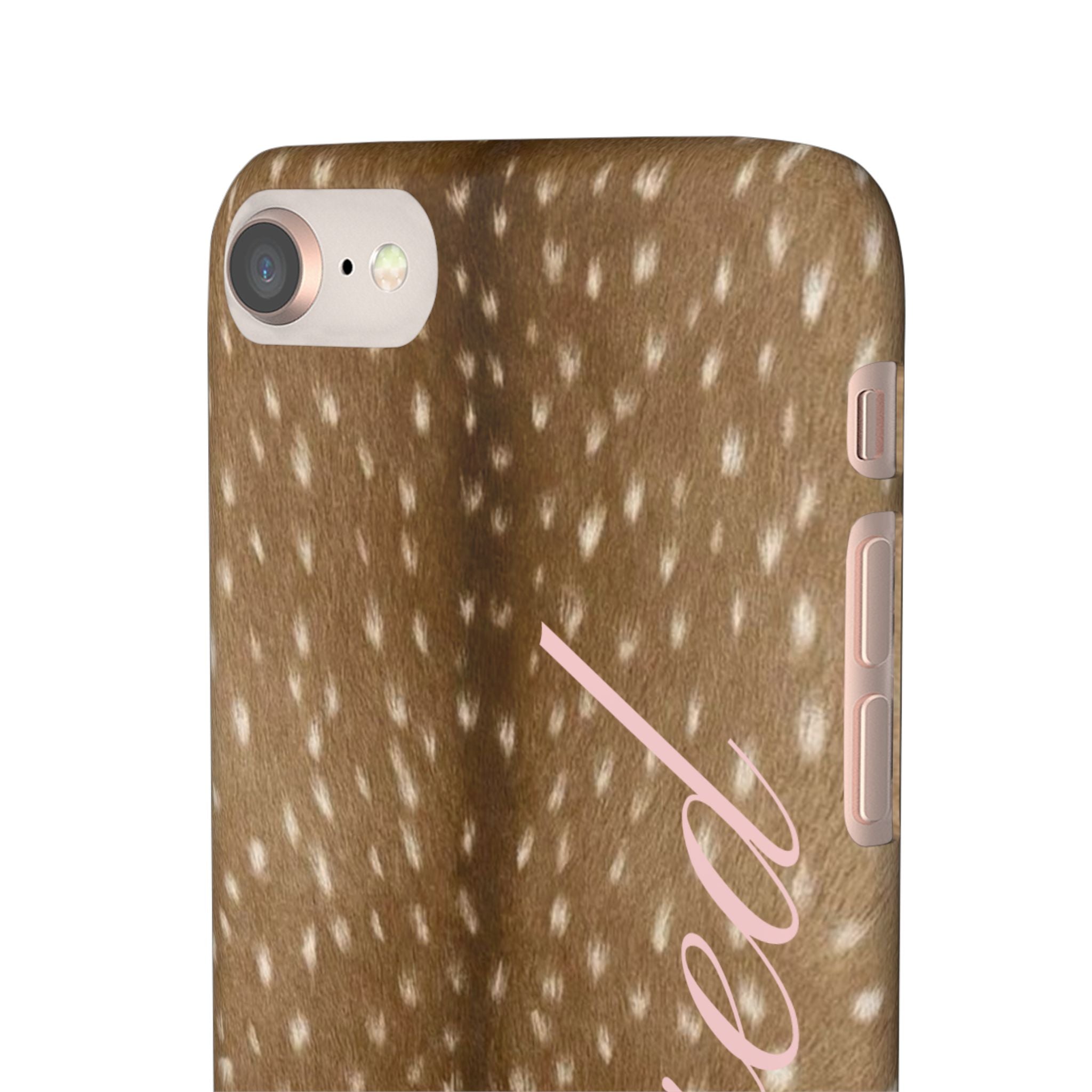 Blessed - Brown Spotted Deer Fur Phone case