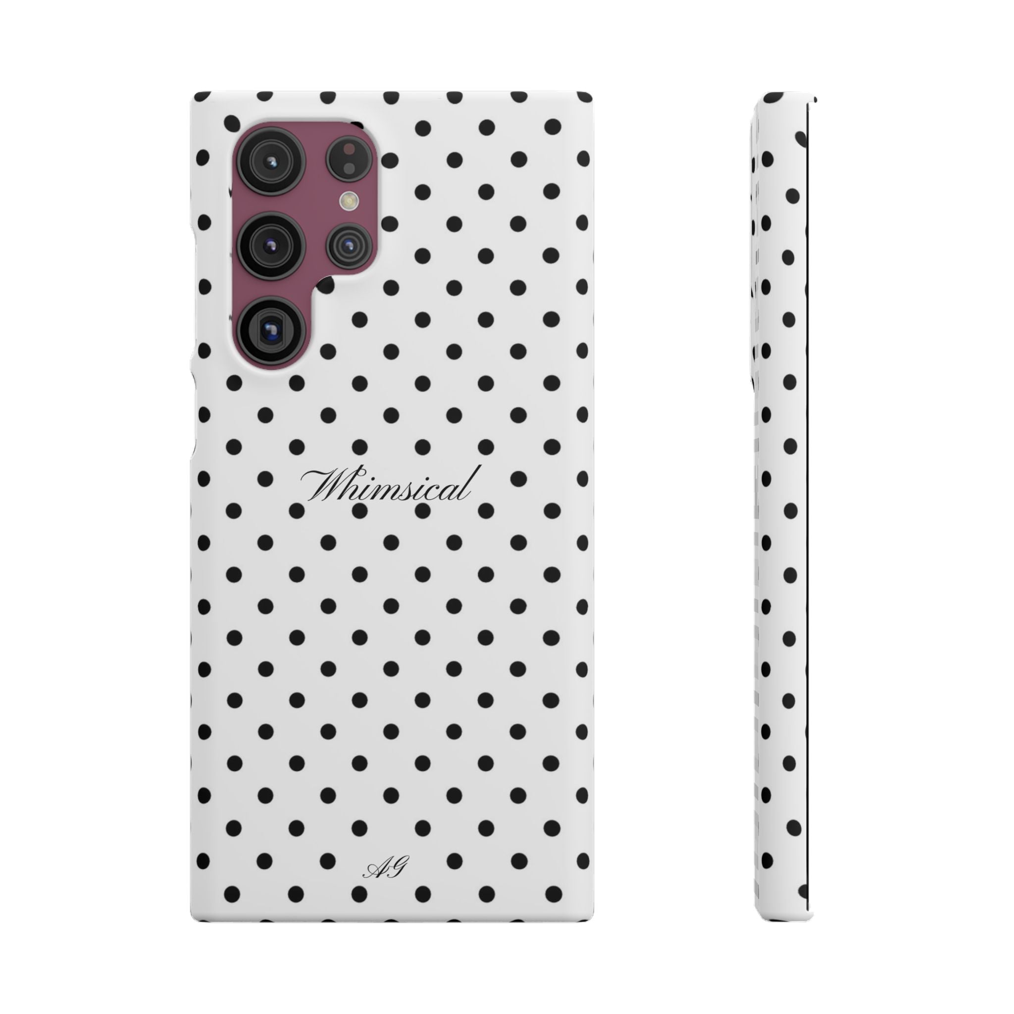 Whimsical - Black polka dot case