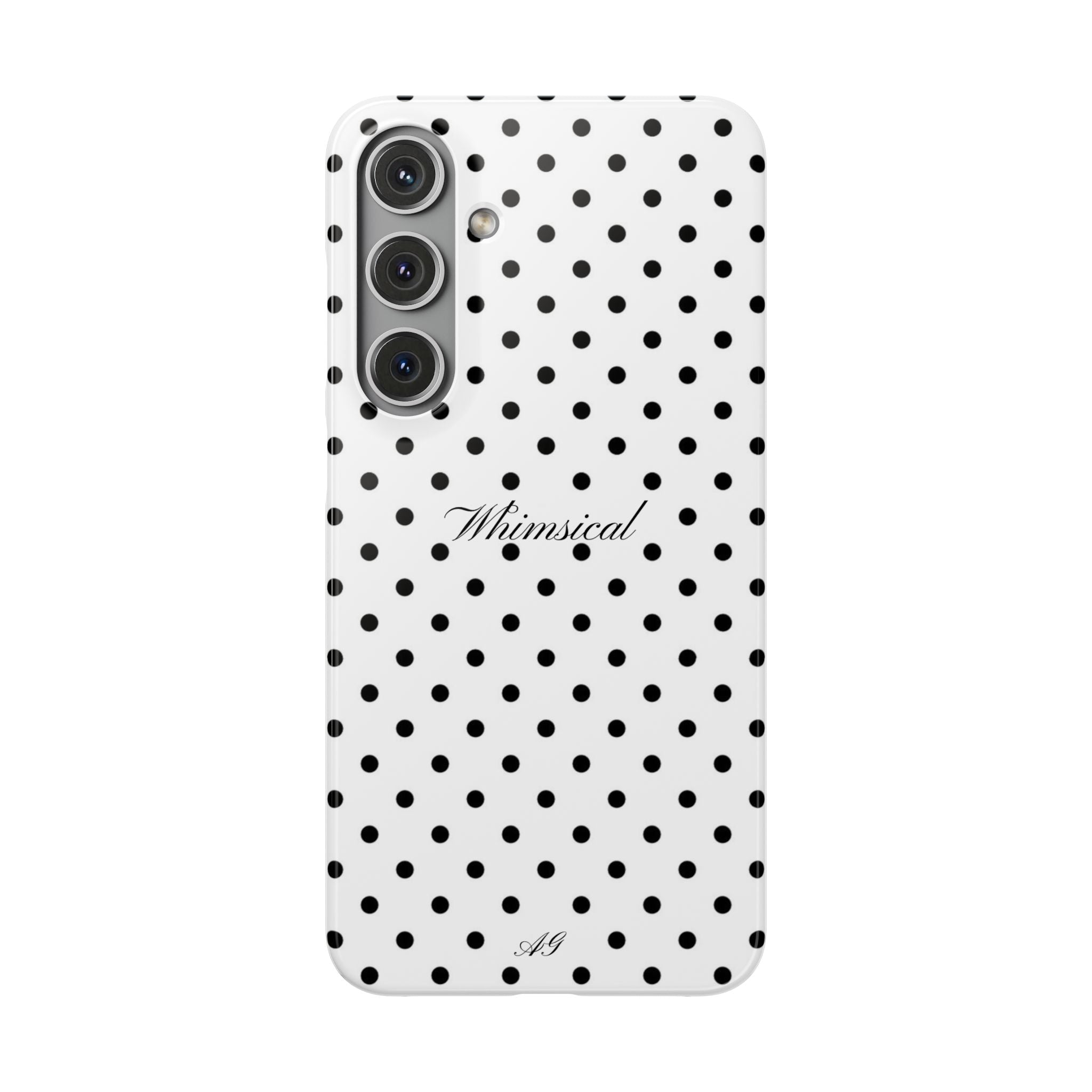 Whimsical - Black polka dot case