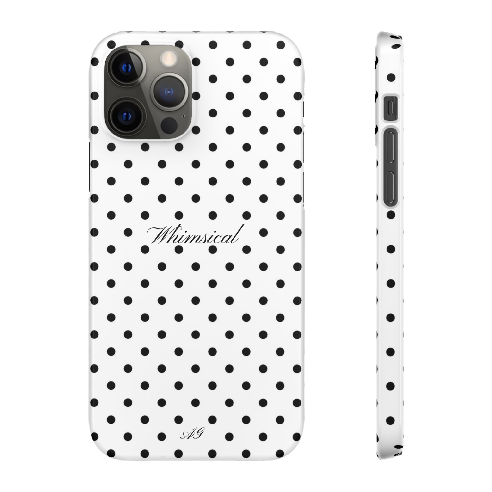 Whimsical - Black polka dot case