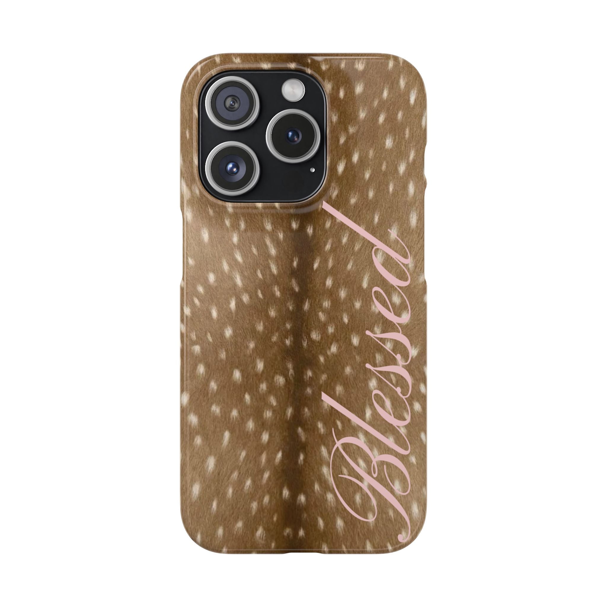 Blessed - Brown Spotted Deer Fur Phone case