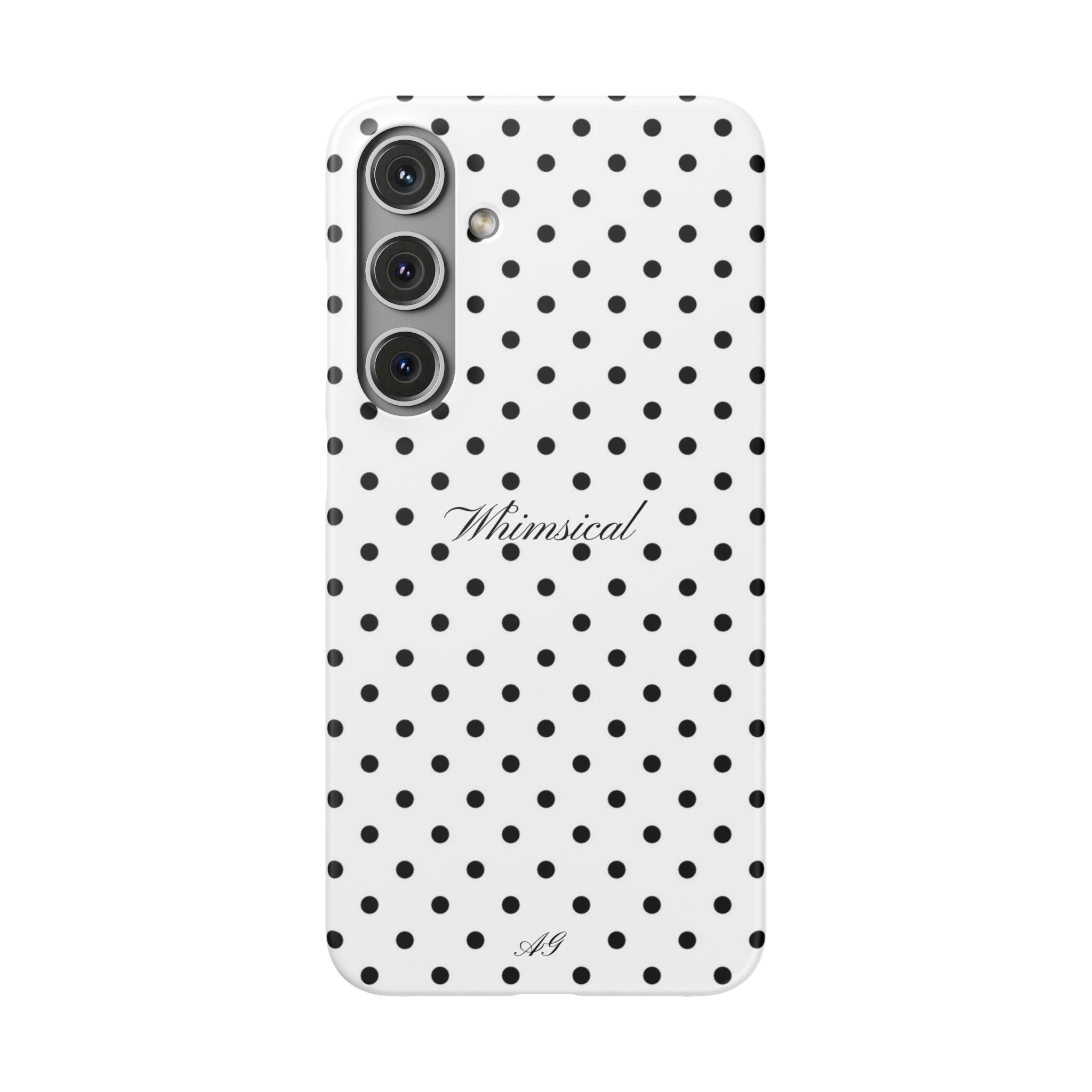 Whimsical - Black polka dot case