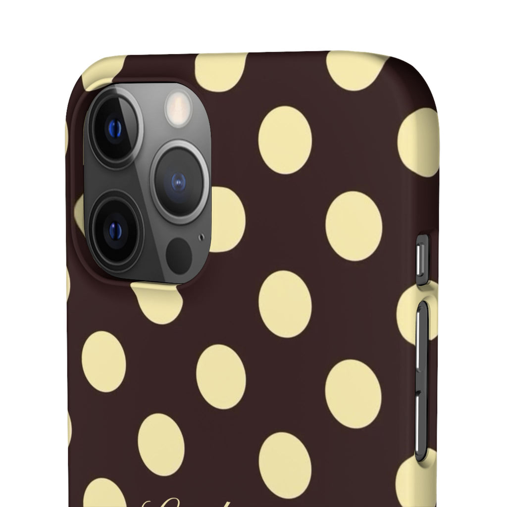 Lucky me - pastel yellow polka dot case