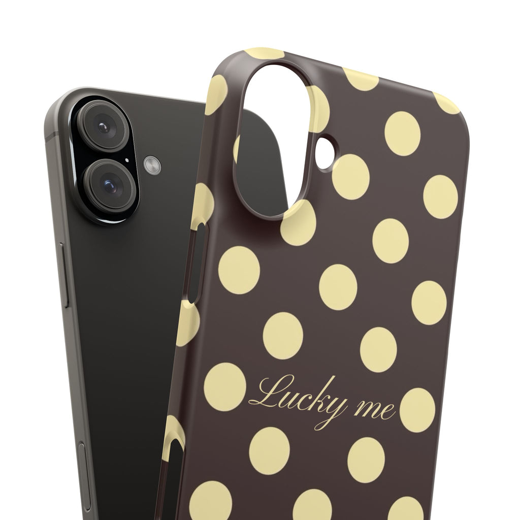 Lucky me - pastel yellow polka dot case