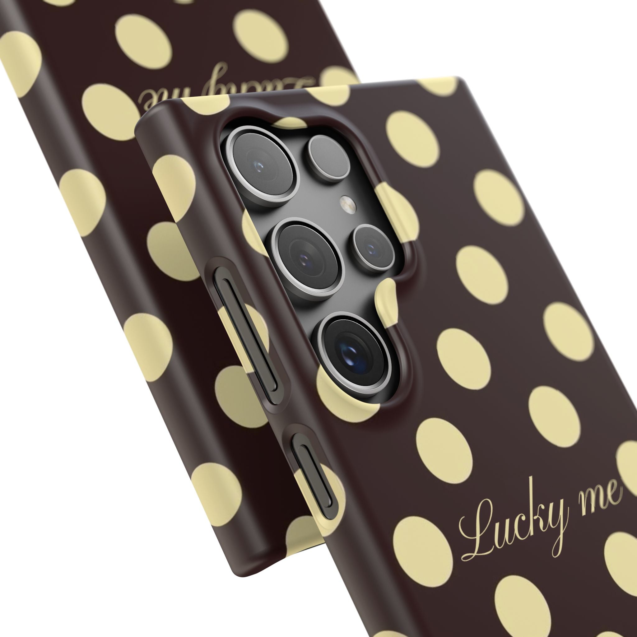 Lucky me - pastel yellow polka dot case