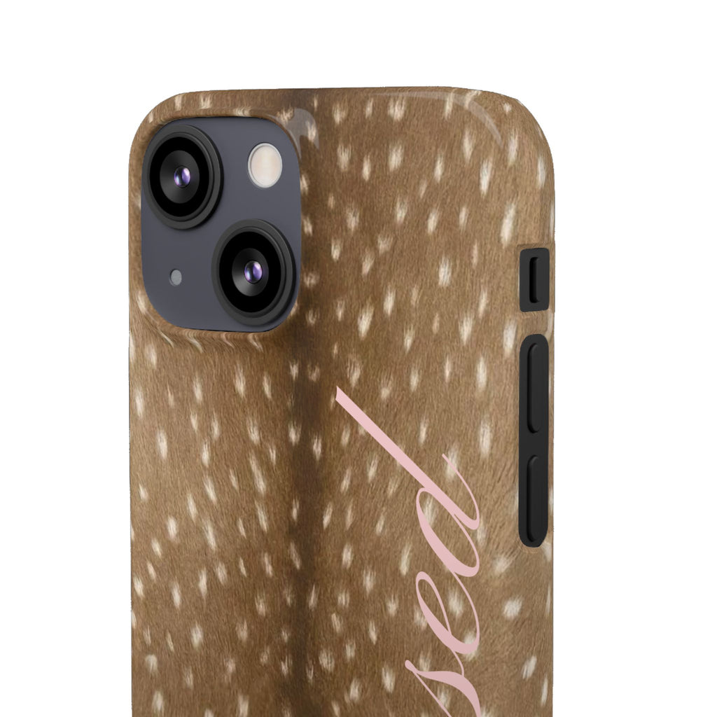 Blessed - Brown Spotted Deer Fur Phone case