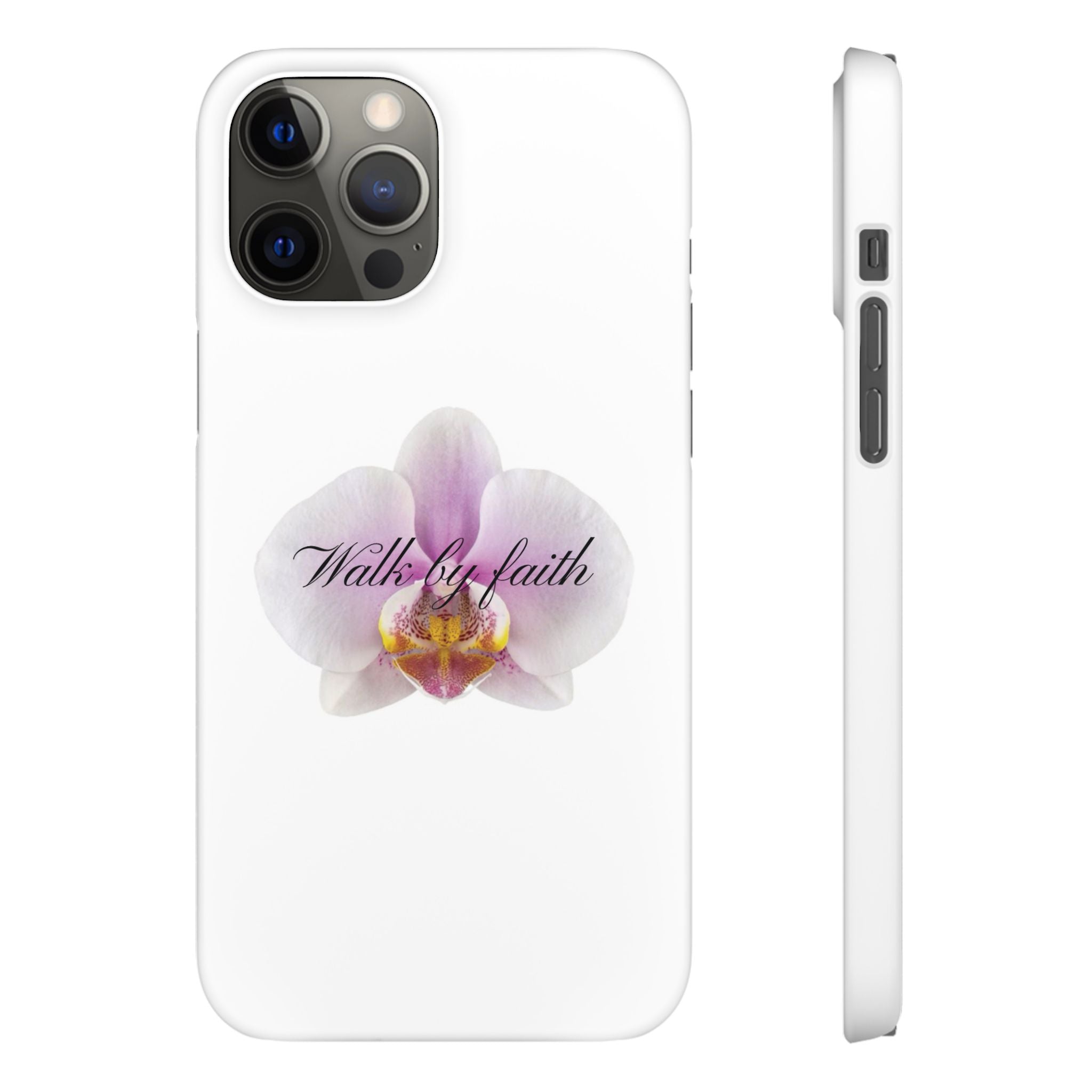 Walk by faith - Orchid phone case