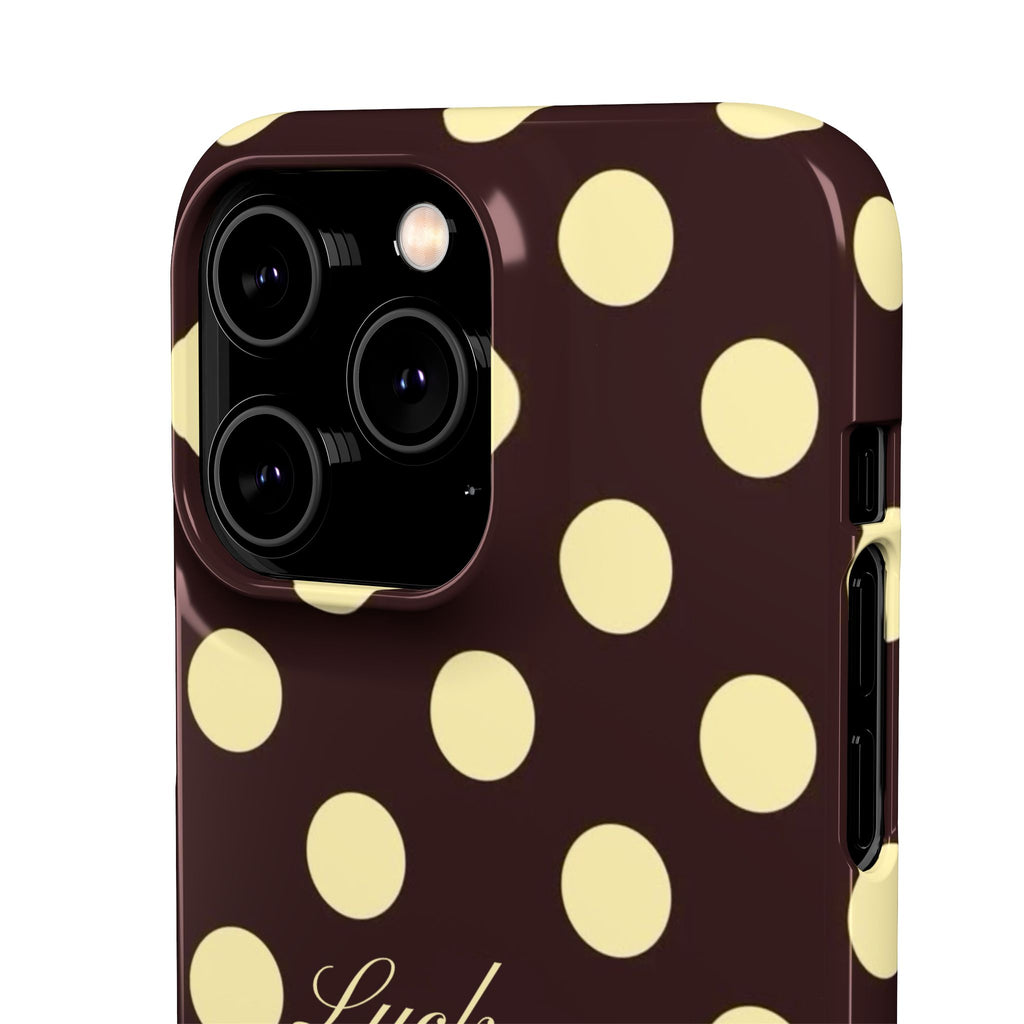 Lucky me - pastel yellow polka dot case