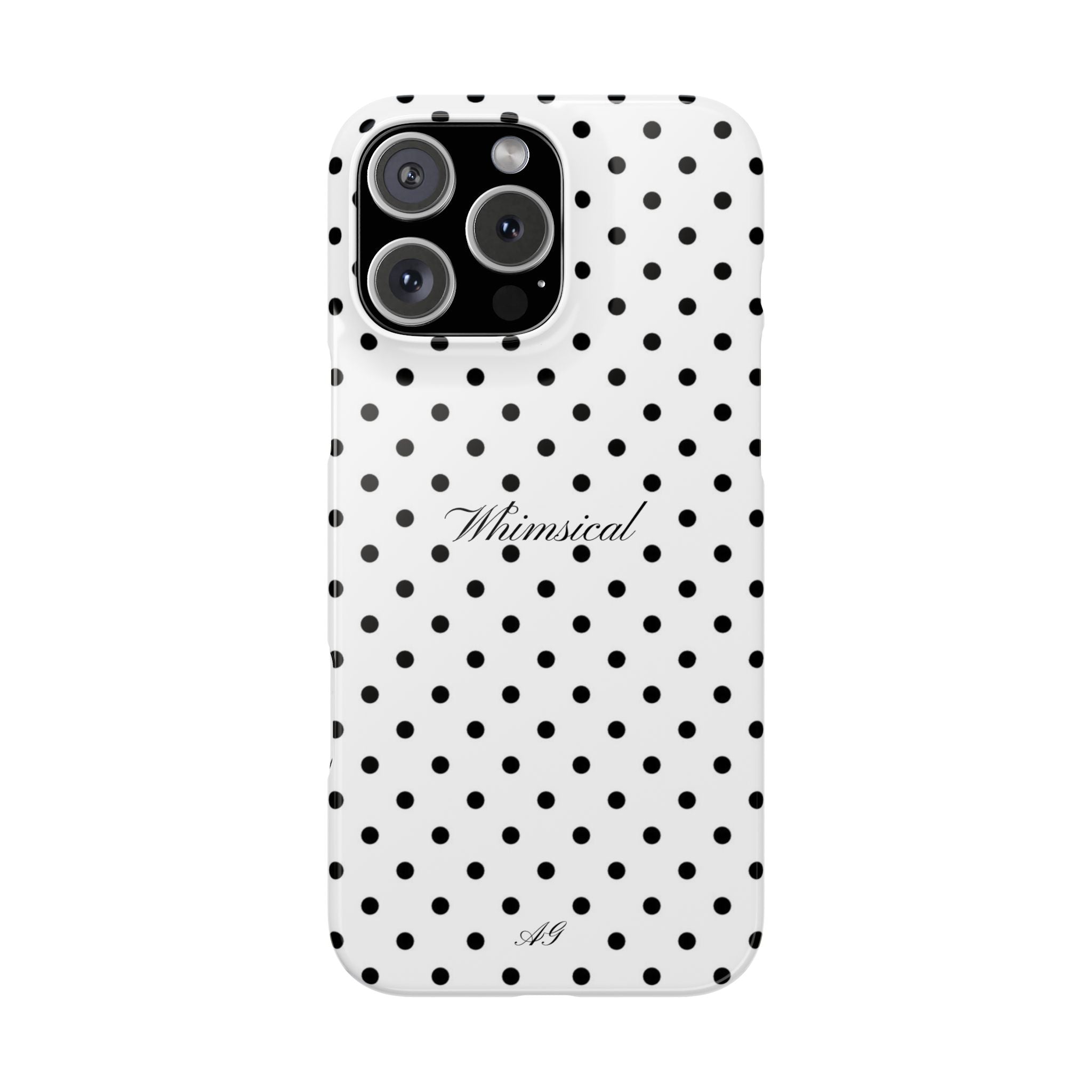 Whimsical - Black polka dot case