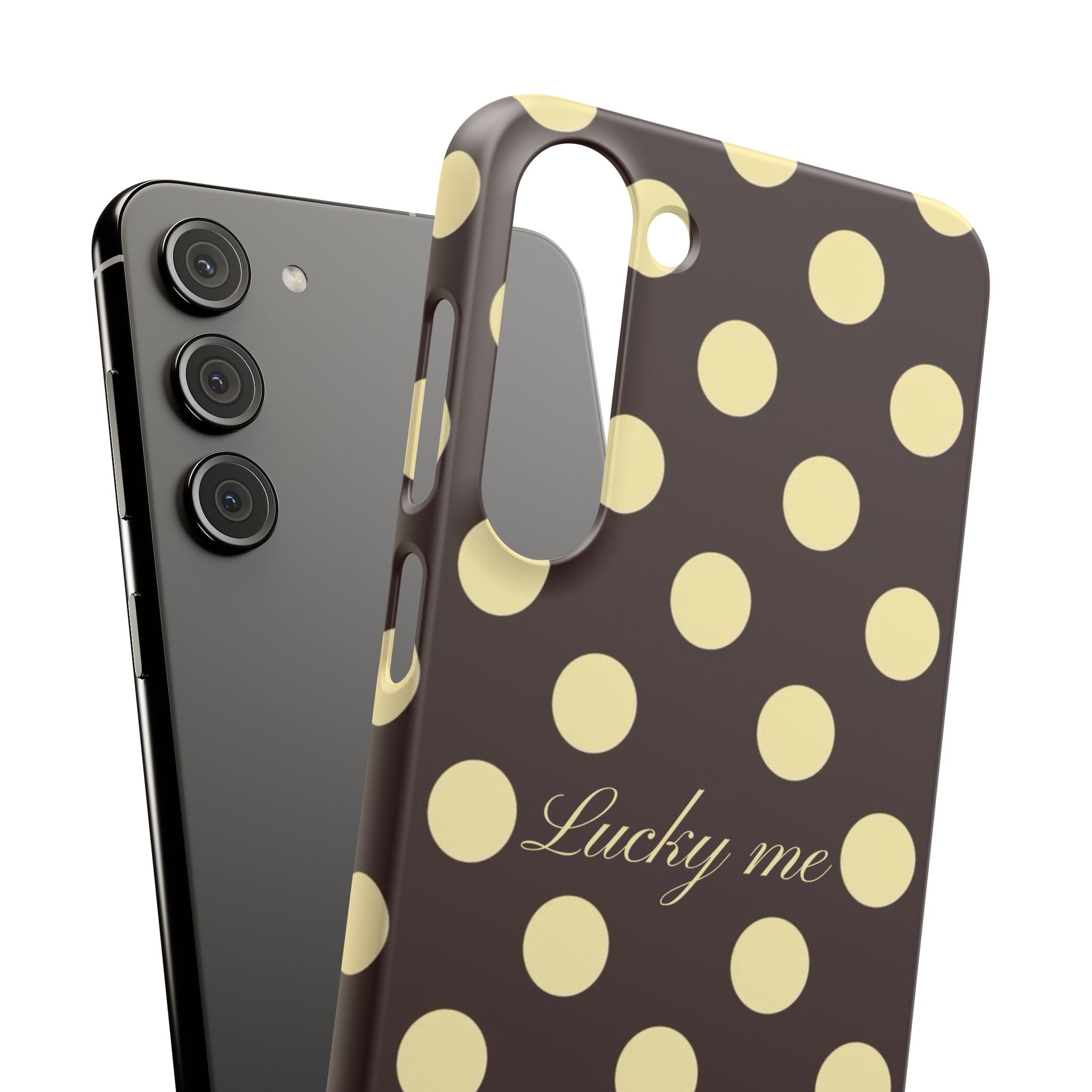 Lucky me - pastel yellow polka dot case