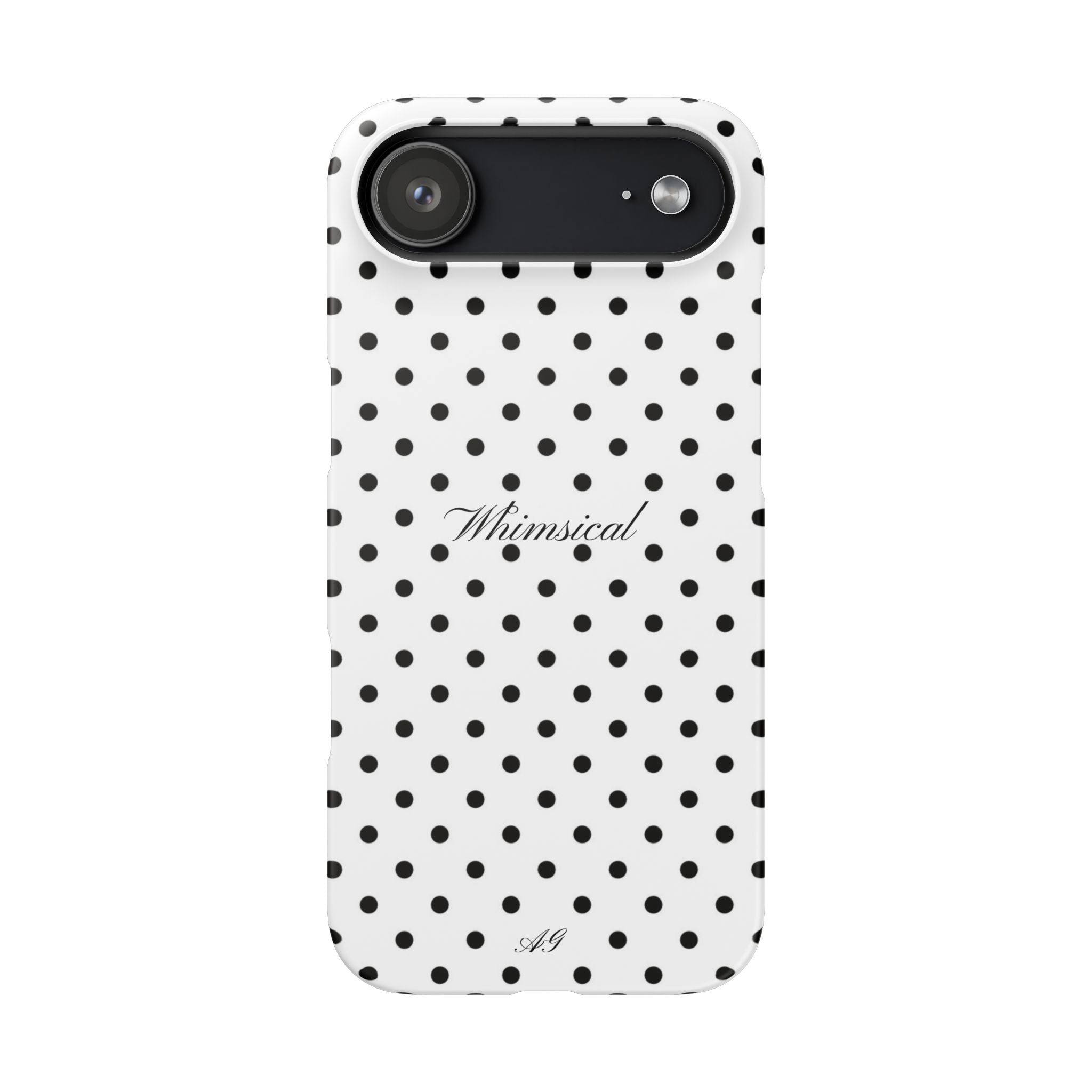 Whimsical - Black polka dot case