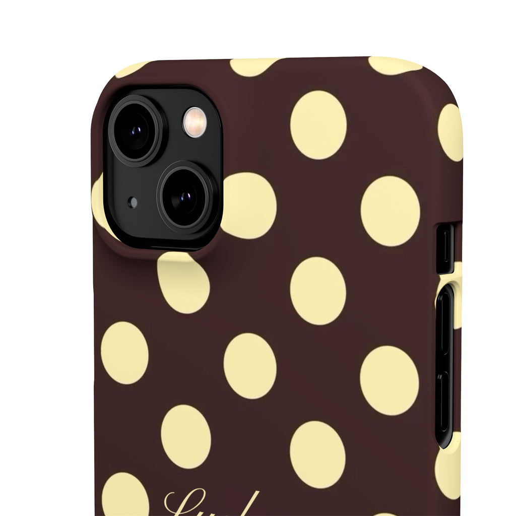 Lucky me - pastel yellow polka dot case