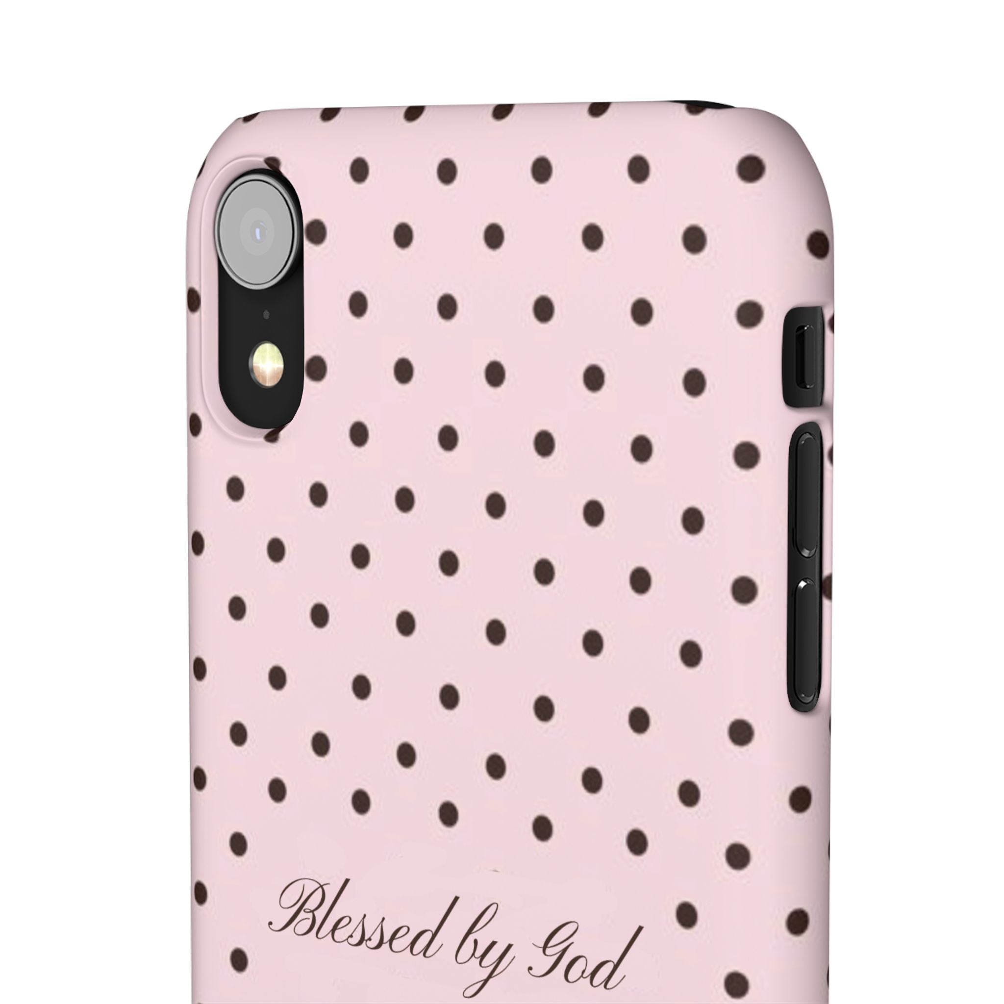 Blessed by God - Pink polka dot case