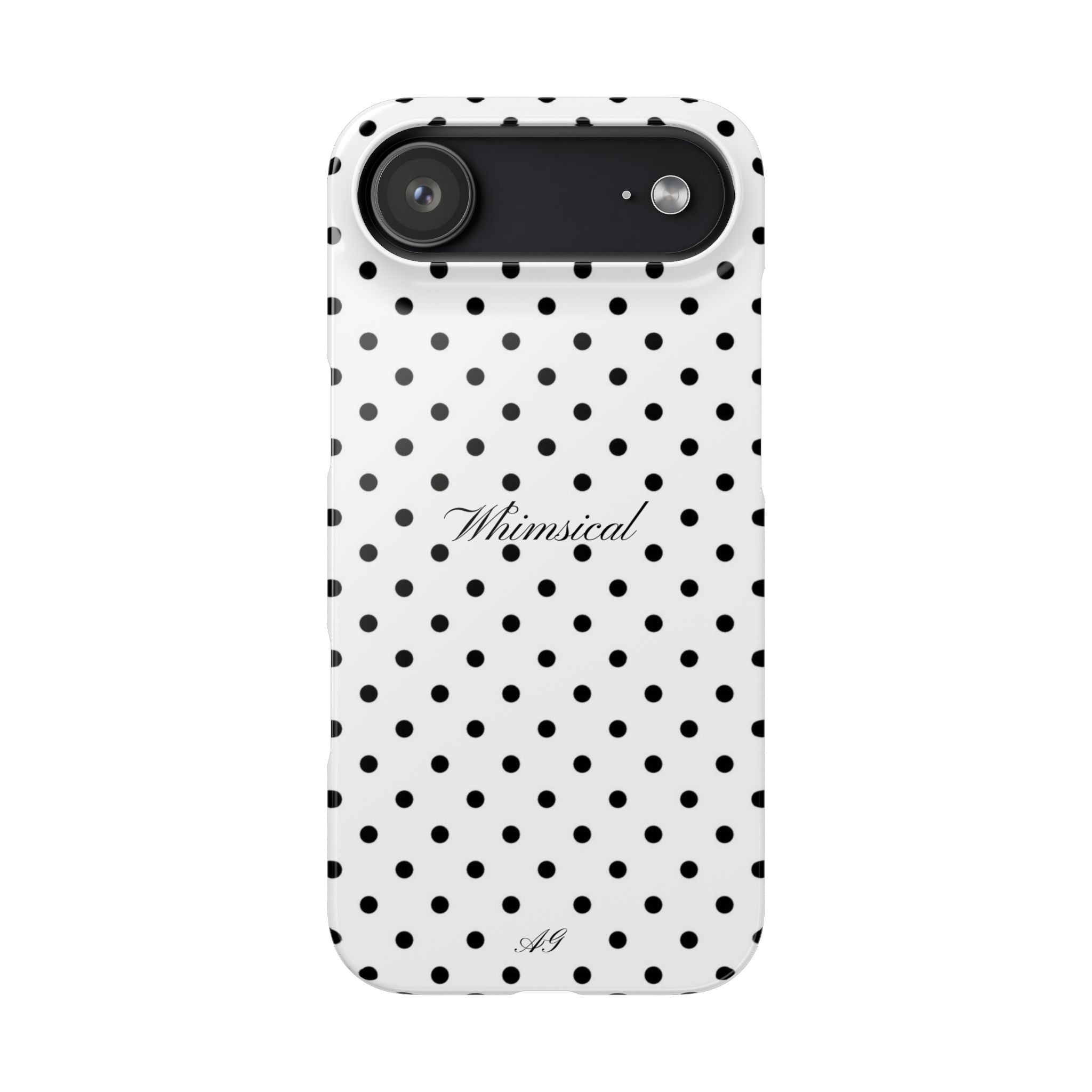 Whimsical - Black polka dot case