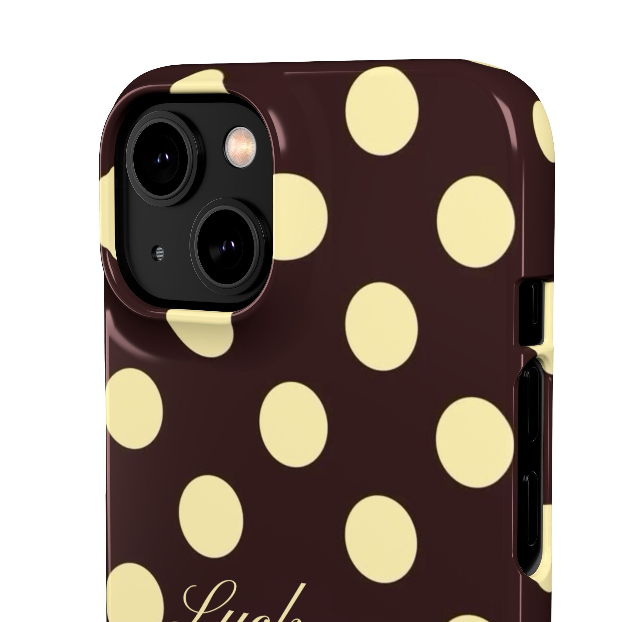 Lucky me - pastel yellow polka dot case
