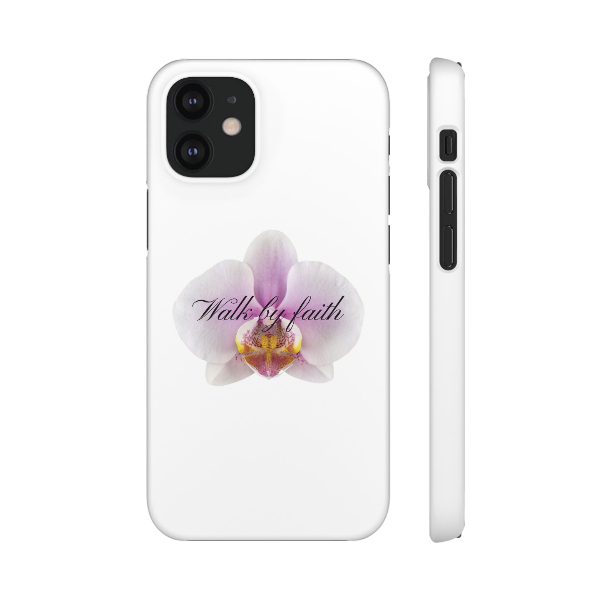 Walk by faith - Orchid phone case
